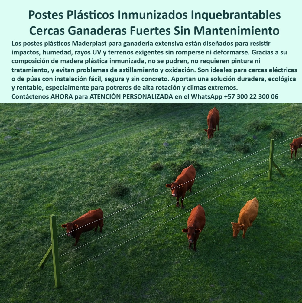 Cercados Con Alambre De Púas Postes Plásticos Púas Alambre Eléctrico Maderplast 0 madera plástica inmunizada instalación paso seis grapad  o de alambre en poste poste ganadería extensiva sin rotura Postes sin mantenimientos  0 Cercados Con Alambre De Púas Postes Plásticos Púas Alambre Eléctrico Maderplast 0 madera plástica inmunizada, - instalación paso seis, - grapado-de-alambre-en-poste, - poste ganadería extensiva sin rotura, - Postes sin mantenimientos 