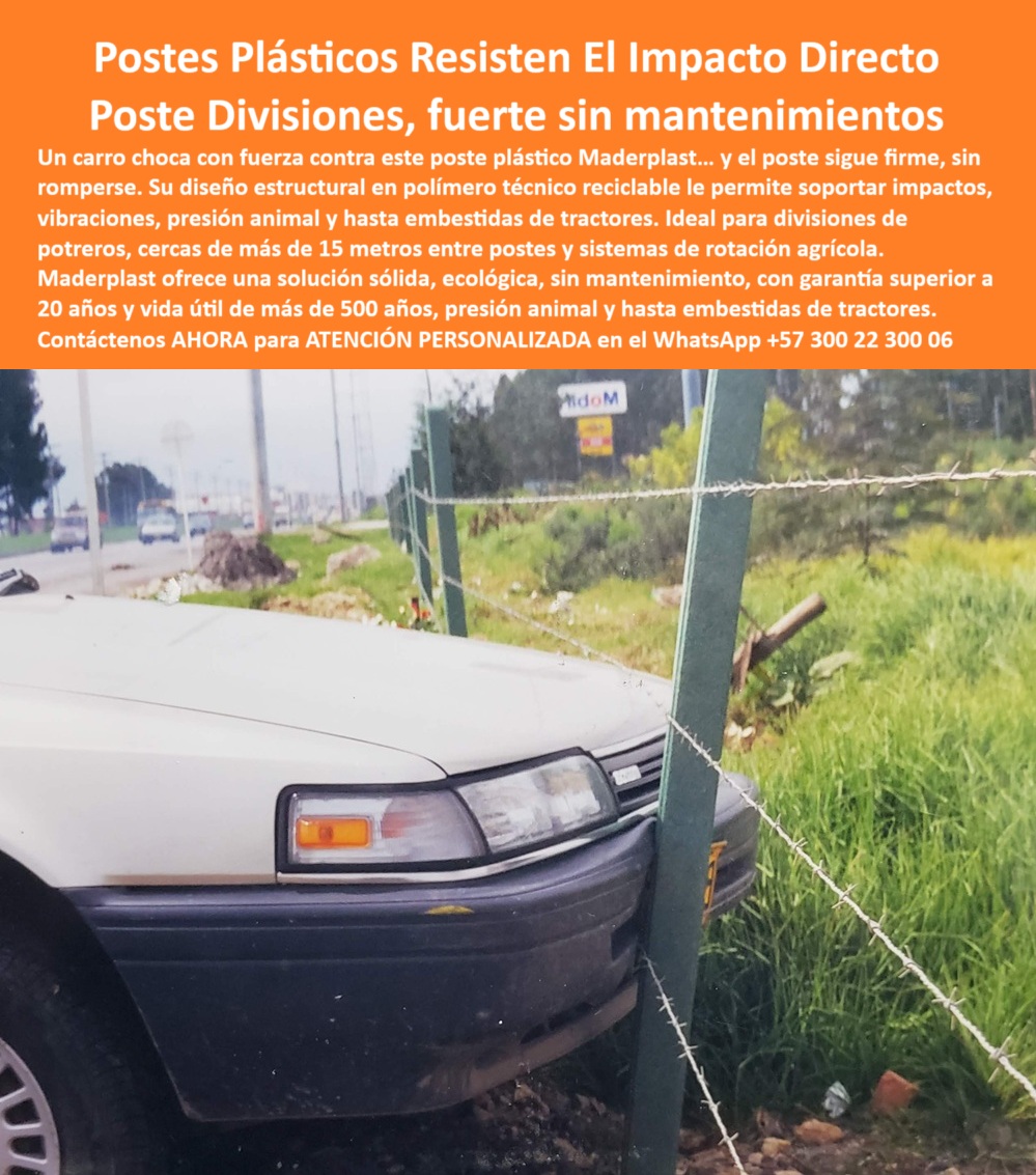 Postes Plásticos A Prueba Impactos Golpes Choques Postes Anti Vandalismo Maderplast 0 poste plástico para distancia más de 15 metros estaca resistente sistema de rotación con postes plásticos soluciones para división potreros 0 Postes Plásticos A Prueba Impactos Golpes Choques Postes Anti Vandalismo Maderplast 0 poste plástico para distancia más de 15 metros, - estaca resistente, - sistema de rotación con postes plásticos, - soluciones-para-división-potreros