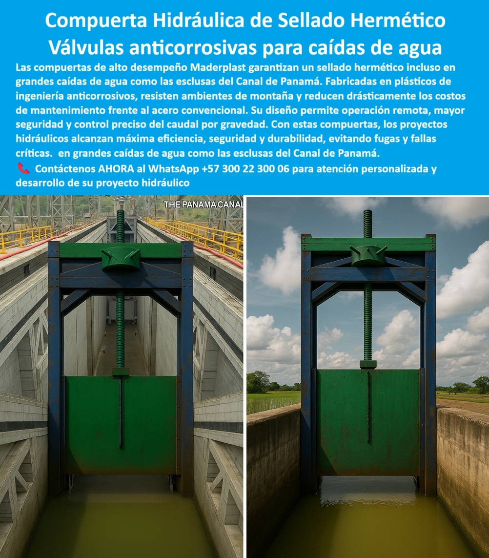 Compuertas Alta Caída Compuertas De Alto Desempeño Hidráulico Maderplast Compuerta Hidráulica de Sellado Hermético: Válvulas Anticorrosivas para Caídas de Agua, La imagen muestra una compuerta hidráulica de sellado hermético de Maderplast, que sirve como una válvula anticorrosiva para caídas de agua. Nuestras compuertas de alto desempeño garantizan un sellado hermético incluso en grandes caídas de agua, como las esclusas del Canal de Panamá. Fabricadas en plásticos de ingeniería anticorrosivos, resisten ambientes de montaña y reducen drásticamente los costos de mantenimiento frente al acero convencional. Su diseño permite operación remota, mayor seguridad y control preciso del caudal por gravedad. Con estas compuertas, los proyectos hidráulicos críticos alcanzan máxima eficiencia, seguridad y durabilidad, evitando fugas y fallas, En Maderplast, entendemos que la confianza es la base de todo gran proyecto. Por eso, hemos diseñado una solución que elimina los problemas comunes y brinda tranquilidad total, ¿Qué compuerta usar en represas con alta caída de agua? Maderplast ofrece compuertas hidráulicas con sellado hermético, plásticas anticorrosivas y operación remota, ideales para ambientes extremos como esclusas del Canal de Panamá. Con fotos reales y planos disponibles, garantiza eficiencia, cero fugas y durabilidad incomparable, Necesito una compuerta confiable para montaña y caídas extremas. Las compuertas Maderplast resisten ambientes agresivos, corrosión y presión extrema. Su diseño anticorrosivo y hermético asegura una operación estable por décadas, con soporte técnico e imágenes de proyectos reales para su confianza, ¿Cuál es la solución más duradera para esclusas con agua salina? Las compuertas plásticas Maderplast no se oxidan, resisten químicos y ambientes marinos. Incorporan sellado perfecto y operación remota, avaladas por proyectos internacionales y planos en 3D, una compuerta plástica reforzada para esclusas de alta exigencia, ¿Qué compuerta evita mantenimientos constantes? La compuerta Maderplast, con materiales anticorrosivos y diseño hermético, elimina fallas y costos recurrentes, brindando fotos reales y vectores de instalación que demuestran su eficacia. Es una compuerta anticorrosiva de bajo mantenimiento y una compuerta plástica sin óxido para ingeniería hidráulica, ¿Existe una compuerta que soporte presión extrema y cero fugas? Sí, Maderplast fabrica compuertas hidráulicas reforzadas con cierre perfecto, aptas para grandes caídas de agua. Sus imágenes en operación lo confirman. Es una compuerta hidráulica segura para grandes presiones y una compuerta hermética para canales de montaña, El testimonio de Luis Herrera, Ingeniero Hidráulico Jefe en un proyecto de represa de alta montaña, es una prueba contundente de nuestro valor: "Soy Luis Herrera, Ingeniero Hidráulico Jefe en un proyecto de represa de alta montaña. Las compuertas metálicas anteriores fallaban por corrosión. Instalamos compuertas Maderplast herméticas anticorrosión y desde entonces no hemos tenido una sola filtración. Su equipo nos entregó planos, renders y soporte técnico impecable. Hoy nuestra operación es segura y sin interrupciones.", Seguridad total en la compuerta plástica confiable para esclusas del canal de Maderplast para proteger su infraestructura y asegurar un futuro sin contratiempos, Contáctenos ahora al WhatsApp +57 300 22 300 06 para atención personalizada y el desarrollo de su proyecto hidráulico. 0 compuertas con sellado hermético para grandes caídas, - compuerta anticorrosiva para agua de montaña, - compuerta para operación remota en represas, Compuertas Alta Caída Compuertas De Alto Desempeño Hidráulico Maderplast 0 compuertas con sellado hermético para grandes caídas compuerta anticorrosiva para agua de montaña compuerta para operación remota en represas 0 Compuerta Hidráulica de Sellado Hermético: Válvulas Anticorrosivas para Caídas de Agua, La imagen muestra una compuerta hidráulica de sellado hermético de Maderplast, que sirve como una válvula anticorrosiva para caídas de agua. Nuestras compuertas de alto desempeño garantizan un sellado hermético incluso en grandes caídas de agua, como las esclusas del Canal de Panamá. Fabricadas en plásticos de ingeniería anticorrosivos, resisten ambientes de montaña y reducen drásticamente los costos de mantenimiento frente al acero convencional. Su diseño permite operación remota, mayor seguridad y control preciso del caudal por gravedad. Con estas compuertas, los proyectos hidráulicos críticos alcanzan máxima eficiencia, seguridad y durabilidad, evitando fugas y fallas, En Maderplast, entendemos que la confianza es la base de todo gran proyecto. Por eso, hemos diseñado una solución que elimina los problemas comunes y brinda tranquilidad total, ¿Qué compuerta usar en represas con alta caída de agua? Maderplast ofrece compuertas hidráulicas con sellado hermético, plásticas anticorrosivas y operación remota, ideales para ambientes extremos como esclusas del Canal de Panamá. Con fotos reales y planos disponibles, garantiza eficiencia, cero fugas y durabilidad incomparable, Necesito una compuerta confiable para montaña y caídas extremas. Las compuertas Maderplast resisten ambientes agresivos, corrosión y presión extrema. Su diseño anticorrosivo y hermético asegura una operación estable por décadas, con soporte técnico e imágenes de proyectos reales para su confianza, ¿Cuál es la solución más duradera para esclusas con agua salina? Las compuertas plásticas Maderplast no se oxidan, resisten químicos y ambientes marinos. Incorporan sellado perfecto y operación remota, avaladas por proyectos internacionales y planos en 3D, una compuerta plástica reforzada para esclusas de alta exigencia, ¿Qué compuerta evita mantenimientos constantes? La compuerta Maderplast, con materiales anticorrosivos y diseño hermético, elimina fallas y costos recurrentes, brindando fotos reales y vectores de instalación que demuestran su eficacia. Es una compuerta anticorrosiva de bajo mantenimiento y una compuerta plástica sin óxido para ingeniería hidráulica, ¿Existe una compuerta que soporte presión extrema y cero fugas? Sí, Maderplast fabrica compuertas hidráulicas reforzadas con cierre perfecto, aptas para grandes caídas de agua. Sus imágenes en operación lo confirman. Es una compuerta hidráulica segura para grandes presiones y una compuerta hermética para canales de montaña, El testimonio de Luis Herrera, Ingeniero Hidráulico Jefe en un proyecto de represa de alta montaña, es una prueba contundente de nuestro valor: "Soy Luis Herrera, Ingeniero Hidráulico Jefe en un proyecto de represa de alta montaña. Las compuertas metálicas anteriores fallaban por corrosión. Instalamos compuertas Maderplast herméticas anticorrosión y desde entonces no hemos tenido una sola filtración. Su equipo nos entregó planos, renders y soporte técnico impecable. Hoy nuestra operación es segura y sin interrupciones.", Seguridad total en la compuerta plástica confiable para esclusas del canal de Maderplast para proteger su infraestructura y asegurar un futuro sin contratiempos, Contáctenos ahora al WhatsApp +57 300 22 300 06 para atención personalizada y el desarrollo de su proyecto hidráulico. Compuertas Alta Caída Compuertas De Alto Desempeño Hidráulico Maderplast 0 compuertas con sellado hermético para grandes caídas, - compuerta anticorrosiva para agua de montaña, - compuerta para operación remota en represas,