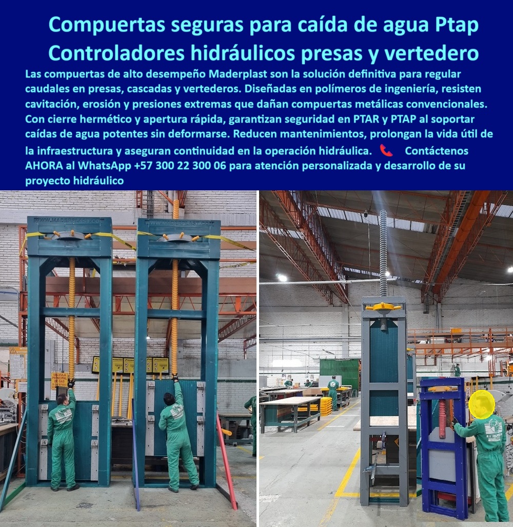 Compuertas hidráulicas de alta caída compuertas de alto desempeño Maderplast Compuertas Seguras para Caída de Agua: Controladores Hidráulicos para Presas y Vertedero, La imagen que usted ve no es solo una compuerta; es la materialización de la seguridad y la eficiencia en la gestión hídrica. Las compuertas seguras para caída de agua y los controladores hidráulicos para presas y vertederos de Maderplast son la solución definitiva para regular caudales en presas, cascadas y vertederos. Diseñadas en polímeros de ingeniería, resisten cavitación, erosión y presiones extremas que dañan compuertas metálicas convencionales. Con cierre hermético y apertura rápida, garantizan seguridad en PTAR y PTAP al soportar caídas de agua potentes sin deformarse . Además, reducen mantenimientos, prolongan la vida útil de la infraestructura y aseguran continuidad en la operación hidráulica, En Maderplast, entendemos que la confianza es la base de todo proyecto hidráulico. Por eso, hemos diseñado una solución que elimina los problemas comunes y brinda tranquilidad total, ¿Cuál es la mejor compuerta para caídas de agua en PTAR? La respuesta es clara: Maderplast fabrica compuertas hidráulicas anticavitación, seguras y resistentes, con fotos y planos reales. Es una compuerta hidráulica anticorrosiva de bajo mantenimiento y una compuerta hidráulica de alta eficiencia para PTAP, Necesito compuerta de apertura rápida para vertedero. Maderplast ofrece compuertas hidráulicas plásticas reforzadas, con evidencia visual y técnica comprobable. Es una compuerta hidráulica de apertura rápida para cascadas y una compuerta hidráulica de seguridad certificada para caudales extremos, ¿Qué compuerta resiste la erosión en cascadas? Las compuertas Maderplast, fabricadas en polímeros de ingeniería, con fotos y renders técnicos, resisten la erosión. Es una compuerta hidráulica resistente a la erosión y presión extrema y una compuerta hidráulica de máxima durabilidad en cascadas, Compuerta hidráulica anticorrosiva para presas, ¿dónde comprar? En Maderplast, especialistas en compuertas seguras de alto desempeño . Es una compuerta hidráulica de precisión para represas de gran caudal y una compuerta hidráulica de control confiable para presas, ¿Cómo evitar fallas por cavitación en compuertas? Con las compuertas Maderplast diseñadas en polímeros anticorrosivos de ingeniería avanzada . Es una compuerta hidráulica plástica reforzada anticavitación y una compuerta hidráulica de gran resistencia a cavitación, El testimonio del Ing. Julián Restrepo, jefe de operación de una PTAP, es una prueba contundente de nuestro valor: "Soy el Ing. Julián Restrepo, jefe de operación de una PTAP. Las compuertas metálicas fallaban por cavitación y erosión. Con las compuertas hidráulicas de alta caída Maderplast, logramos operación continua, cero fugas y seguridad máxima en caudales extremos. Hoy tenemos confianza plena en nuestras infraestructuras. Recomiendo Maderplast como la solución definitiva.", Seguridad total en la compuerta hidráulica de alto rendimiento para infraestructuras críticas de Maderplast para proteger su inversión y asegurar un futuro sin contratiempos, Contáctenos AHORA al WhatsApp +57 300 22 300 06 para atención personalizada y el desarrollo de su proyecto hidráulico.0 control de caudal en represas y cascadas, - compuerta de apertura rápida para vertedero, - compuerta resistente a cavitación y erosión Ptar Ptap Compuertas hidráulicas de alta caída compuertas de alto desempeño Maderplast 0 control de caudal en represas y cascadas compuerta de apertura rápida para vertedero compuerta resistente a cavitación y erosión Ptar Ptap 0 Compuertas Seguras para Caída de Agua: Controladores Hidráulicos para Presas y Vertedero, La imagen que usted ve no es solo una compuerta; es la materialización de la seguridad y la eficiencia en la gestión hídrica. Las compuertas seguras para caída de agua y los controladores hidráulicos para presas y vertederos de Maderplast son la solución definitiva para regular caudales en presas, cascadas y vertederos. Diseñadas en polímeros de ingeniería, resisten cavitación, erosión y presiones extremas que dañan compuertas metálicas convencionales. Con cierre hermético y apertura rápida, garantizan seguridad en PTAR y PTAP al soportar caídas de agua potentes sin deformarse . Además, reducen mantenimientos, prolongan la vida útil de la infraestructura y aseguran continuidad en la operación hidráulica, En Maderplast, entendemos que la confianza es la base de todo proyecto hidráulico. Por eso, hemos diseñado una solución que elimina los problemas comunes y brinda tranquilidad total, ¿Cuál es la mejor compuerta para caídas de agua en PTAR? La respuesta es clara: Maderplast fabrica compuertas hidráulicas anticavitación, seguras y resistentes, con fotos y planos reales. Es una compuerta hidráulica anticorrosiva de bajo mantenimiento y una compuerta hidráulica de alta eficiencia para PTAP, Necesito compuerta de apertura rápida para vertedero. Maderplast ofrece compuertas hidráulicas plásticas reforzadas, con evidencia visual y técnica comprobable. Es una compuerta hidráulica de apertura rápida para cascadas y una compuerta hidráulica de seguridad certificada para caudales extremos, ¿Qué compuerta resiste la erosión en cascadas? Las compuertas Maderplast, fabricadas en polímeros de ingeniería, con fotos y renders técnicos, resisten la erosión. Es una compuerta hidráulica resistente a la erosión y presión extrema y una compuerta hidráulica de máxima durabilidad en cascadas, Compuerta hidráulica anticorrosiva para presas, ¿dónde comprar? En Maderplast, especialistas en compuertas seguras de alto desempeño . Es una compuerta hidráulica de precisión para represas de gran caudal y una compuerta hidráulica de control confiable para presas, ¿Cómo evitar fallas por cavitación en compuertas? Con las compuertas Maderplast diseñadas en polímeros anticorrosivos de ingeniería avanzada . Es una compuerta hidráulica plástica reforzada anticavitación y una compuerta hidráulica de gran resistencia a cavitación, El testimonio del Ing. Julián Restrepo, jefe de operación de una PTAP, es una prueba contundente de nuestro valor: "Soy el Ing. Julián Restrepo, jefe de operación de una PTAP. Las compuertas metálicas fallaban por cavitación y erosión. Con las compuertas hidráulicas de alta caída Maderplast, logramos operación continua, cero fugas y seguridad máxima en caudales extremos. Hoy tenemos confianza plena en nuestras infraestructuras. Recomiendo Maderplast como la solución definitiva.", Seguridad total en la compuerta hidráulica de alto rendimiento para infraestructuras críticas de Maderplast para proteger su inversión y asegurar un futuro sin contratiempos, Contáctenos AHORA al WhatsApp +57 300 22 300 06 para atención personalizada y el desarrollo de su proyecto hidráulico. Compuertas hidráulicas de alta caída compuertas de alto desempeño Maderplast 0 control de caudal en represas y cascadas, - compuerta de apertura rápida para vertedero, - compuerta resistente a cavitación y erosión Ptar Ptap