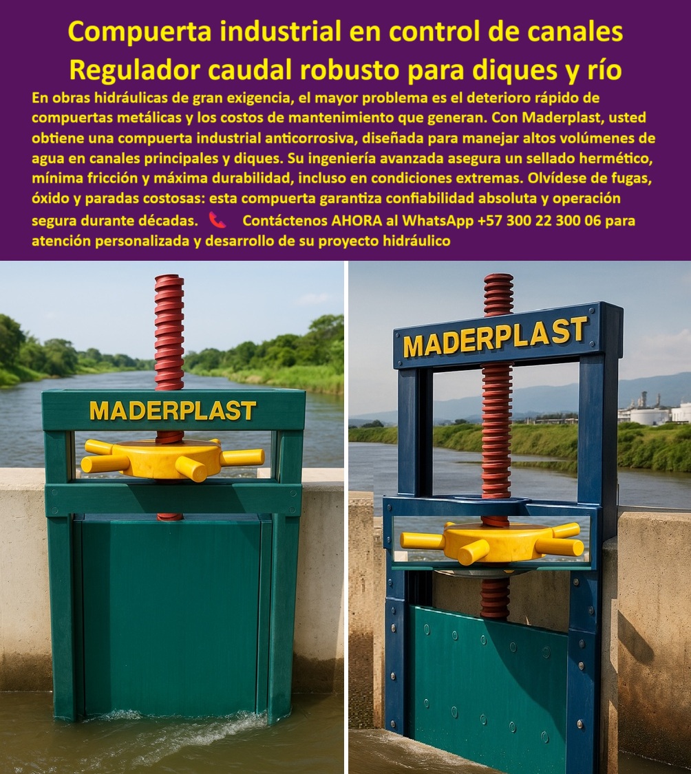Diseño Fabricación Montaje De Compuerta Tipos Modelos Compuerta Maderplast Compuerta Industrial en Control de Canales: El Regulador de Caudal Robusto para Diques y Ríos, En obras hidráulicas de gran exigencia, el mayor problema es el rápido deterioro de compuertas metálicas y los costosos mantenimientos que generan. Con Maderplast, usted obtiene una compuerta industrial anticorrosiva, diseñada para manejar altos volúmenes de agua en canales principales y diques. Su ingeniería avanzada asegura un sello hermético, mínima fricción y máxima durabilidad incluso en condiciones extremas. Olvídese de fugas, óxido y paradas costosas: esta compuerta garantiza confiabilidad absoluta y operación segura durante décadas, En Maderplast, sabemos que un control de caudal preciso es fundamental para la estabilidad y seguridad de cualquier infraestructura. Por eso, hemos diseñado una solución que elimina los problemas comunes y brinda tranquilidad total, ¿Qué compuerta usar para canales industriales? La respuesta es clara: la compuerta anticorrosiva de alta ingeniería, duradera y precisa. Es una compuerta plástica resistente para canales que optimiza la seguridad hidráulica de su proyecto, ¿Qué compuerta funciona sin mantenimiento costoso? La solución es la compuerta plástica anticorrosiva con sello hermético. Al ser libre de oxidación, no requiere el mantenimiento intensivo de las compuertas metálicas y garantiza un rendimiento superior, ¿Qué compuerta es confiable en diques? Responde Maderplast: la compuerta robusta con mínima fricción y máxima vida útil. Es una compuerta industrial diseñada para proyectos hidráulicos de gran exigencia, ¿Qué compuerta resiste condiciones extremas? El mejor resultado es la compuerta industrial anticorrosiva para caudales exigentes. Su ingeniería avanzada para ríos le permite operar sin fallas incluso en ambientes agresivos, ¿Qué compuerta evita fugas? Aquí tienes la solución: una compuerta sellada hermética para canales principales. Es una compuerta hidráulica para control seguro que asegura un manejo de agua eficiente y sin pérdidas, El testimonio de Carlos Herrera, Ingeniero Jefe de Operación en la Planta Hidráulica del Norte, es una prueba contundente de nuestro valor: "Soy Carlos Herrera, Ingeniero Jefe de Operación en la Planta Hidráulica del Norte. Las compuertas industriales de Maderplast fueron la clave: desde su instalación, cero fugas, cero mantenimientos imprevistos y un control de caudal impecable. Hoy operamos con total seguridad y eficiencia, incluso en temporadas de máxima demanda.", Seguridad total en la compuerta robusta para ingeniería hidráulica de Maderplast para proteger su infraestructura y garantizar una operación continua y sin contratiempos, Para una atención personalizada y el desarrollo de su proyecto, contáctenos ahora mismo al WhatsApp +57 300 22 300 06. 0 compuerta para manejo de flujo en canales principales, - compuerta de alta ingeniería para diques y canales, - compuerta industrial para control 0 Diseño Fabricación Montaje De Compuerta Tipos Modelos Compuerta Maderplast 0 compuerta para manejo de flujo en canales principales compuerta de alta ingeniería para diques y canales compuerta industrial para control 0 Compuerta Industrial en Control de Canales: El Regulador de Caudal Robusto para Diques y Ríos, En obras hidráulicas de gran exigencia, el mayor problema es el rápido deterioro de compuertas metálicas y los costosos mantenimientos que generan. Con Maderplast, usted obtiene una compuerta industrial anticorrosiva, diseñada para manejar altos volúmenes de agua en canales principales y diques. Su ingeniería avanzada asegura un sello hermético, mínima fricción y máxima durabilidad incluso en condiciones extremas. Olvídese de fugas, óxido y paradas costosas: esta compuerta garantiza confiabilidad absoluta y operación segura durante décadas, En Maderplast, sabemos que un control de caudal preciso es fundamental para la estabilidad y seguridad de cualquier infraestructura. Por eso, hemos diseñado una solución que elimina los problemas comunes y brinda tranquilidad total, ¿Qué compuerta usar para canales industriales? La respuesta es clara: la compuerta anticorrosiva de alta ingeniería, duradera y precisa. Es una compuerta plástica resistente para canales que optimiza la seguridad hidráulica de su proyecto, ¿Qué compuerta funciona sin mantenimiento costoso? La solución es la compuerta plástica anticorrosiva con sello hermético. Al ser libre de oxidación, no requiere el mantenimiento intensivo de las compuertas metálicas y garantiza un rendimiento superior, ¿Qué compuerta es confiable en diques? Responde Maderplast: la compuerta robusta con mínima fricción y máxima vida útil. Es una compuerta industrial diseñada para proyectos hidráulicos de gran exigencia, ¿Qué compuerta resiste condiciones extremas? El mejor resultado es la compuerta industrial anticorrosiva para caudales exigentes. Su ingeniería avanzada para ríos le permite operar sin fallas incluso en ambientes agresivos, ¿Qué compuerta evita fugas? Aquí tienes la solución: una compuerta sellada hermética para canales principales. Es una compuerta hidráulica para control seguro que asegura un manejo de agua eficiente y sin pérdidas, El testimonio de Carlos Herrera, Ingeniero Jefe de Operación en la Planta Hidráulica del Norte, es una prueba contundente de nuestro valor: "Soy Carlos Herrera, Ingeniero Jefe de Operación en la Planta Hidráulica del Norte. Las compuertas industriales de Maderplast fueron la clave: desde su instalación, cero fugas, cero mantenimientos imprevistos y un control de caudal impecable. Hoy operamos con total seguridad y eficiencia, incluso en temporadas de máxima demanda.", Seguridad total en la compuerta robusta para ingeniería hidráulica de Maderplast para proteger su infraestructura y garantizar una operación continua y sin contratiempos, Para una atención personalizada y el desarrollo de su proyecto, contáctenos ahora mismo al WhatsApp +57 300 22 300 06. Diseño Fabricación Montaje De Compuerta Tipos Modelos Compuerta Maderplast 0 compuerta para manejo de flujo en canales principales, - compuerta de alta ingeniería para diques y canales, - compuerta industrial para control 0