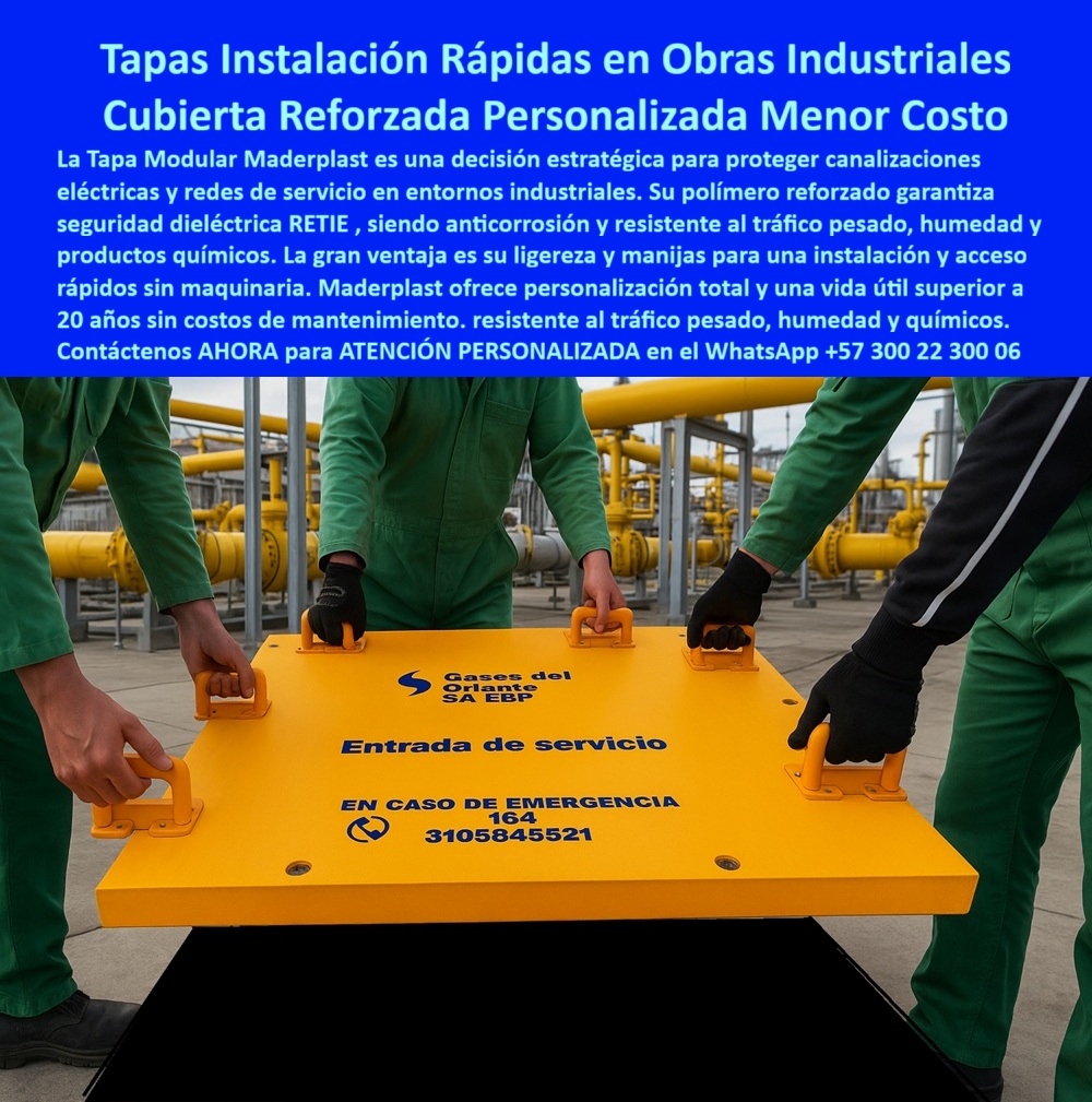 Canalizaciones Eléctricas Tapa Retie alta tensión Maderplast 0 Tapas modulares para canalizaciones eléctricas seguras resistentes y de instalación rápida obras industriales Cubiertas fabricadas polímero reforzado con señalización y seguras Canalizaciones Eléctricas Tapa Retie alta tensión Maderplast 0 Tapas modulares para canalizaciones eléctricas seguras resistentes y de instalación rápida obras industriales Cubiertas fabricadas polímero reforzado con señalización y seguras