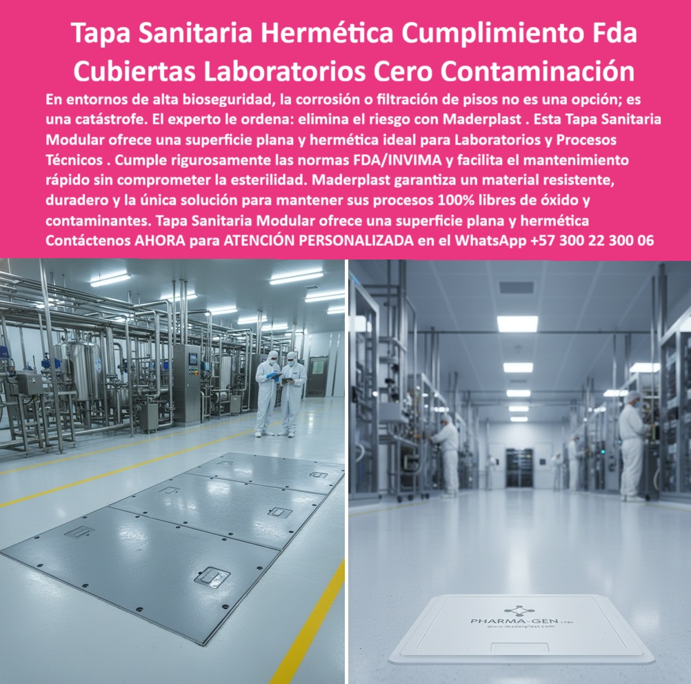Tapa Acero Inoxidable Norma Sanitaria FDA INVIMA Tapa Maderplast 0 Tapas Agua y Procesos Técnicos Cubiertas planas para mantenimiento rápido Tapas herméticas y resistentes comercios aeropuertos y edificios Tapas sanitarias industria alimenticias Tapa Acero Inoxidable Norma Sanitaria FDA INVIMA Tapa Maderplast 0 Tapas Agua y Procesos Técnicos Cubiertas planas para mantenimiento rápido Tapas herméticas y resistentes comercios aeropuertos y edificios Tapas sanitarias industria alimenticias