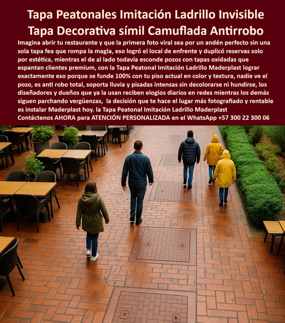 Tapa Peatonal Acabado Personalizable Con Color Y Textura Maderplast 0 Tapa imitación ladrillo Decorativa anticorrosiva y segura Ideal para proyectos arquitect00 Tapa Peatonal Acabado Personalizable Con Color Y Textura Maderplast 0 Tapa imitación ladrillo Decorativa anticorrosiva y segura Ideal para proyectos arquitect00