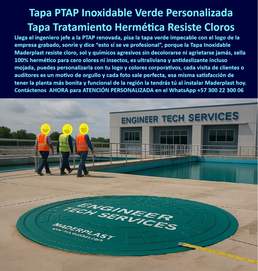 Tapa Planta De Tratamiento De Aguas Tapa Inoxidable PTAP Maderplast 0 Tapa inoxidable Tapa Plástica Tanques de Agua y Sistemas Hidráulicos - Resistente al Cloro y la Intemperie tratamiento de fluidos y complejos tecnológicos Tapa Acero Plástico Tapa Planta De Tratamiento De Aguas Tapa Inoxidable PTAP Maderplast 0 Tapa inoxidable Tapa Plástica Tanques de Agua y Sistemas Hidráulicos Resistente al Cloro y la Intemperie tratamiento de fluidos y complejos tecnológicos Tapa Acero Plástico