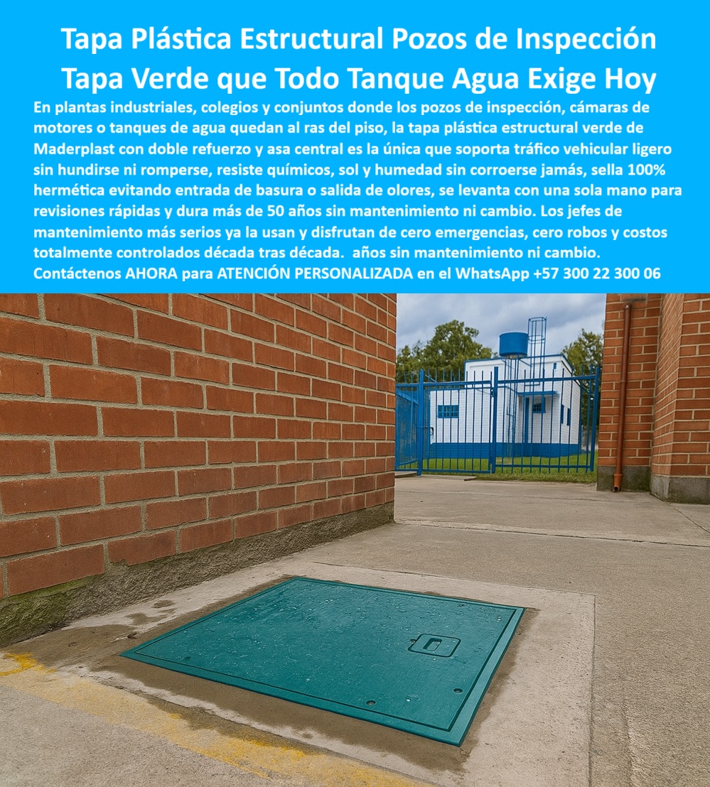Tapa plástica estructural reforzada Maderplast 0 Tapa plástica doble reforzada con logotipo corporativo, resistente y ecológica, ideal tanques de agua o cámaras técnicas Tapa plástica estructural reforzada pozo Tapa plástica estructural Tapa plástica estructural reforzada Maderplast 0 Tapa plástica doble reforzada con logotipo corporativo resistente y ecológica ideal tanques de agua o cámaras técnicas Tapa plástica estructural reforzada pozo Tapa plástica estructural