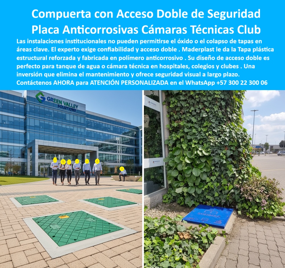 Tapa plástica estructural reforzada Maderplast 0 tapa para tanque de agua o cámara técnica Tapa plástica reforzada de acceso doble, fabricada en polímero anticorrosivo, ideal para instalaciones institucionales como hospitales, colegios, clubes 0 Tapa plástica estructural reforzada Maderplast 0 tapa para tanque de agua o cámara técnica Tapa plástica reforzada de acceso doble fabricada en polímero anticorrosivo ideal para instalaciones institucionales como hospitales colegios clubes 0
