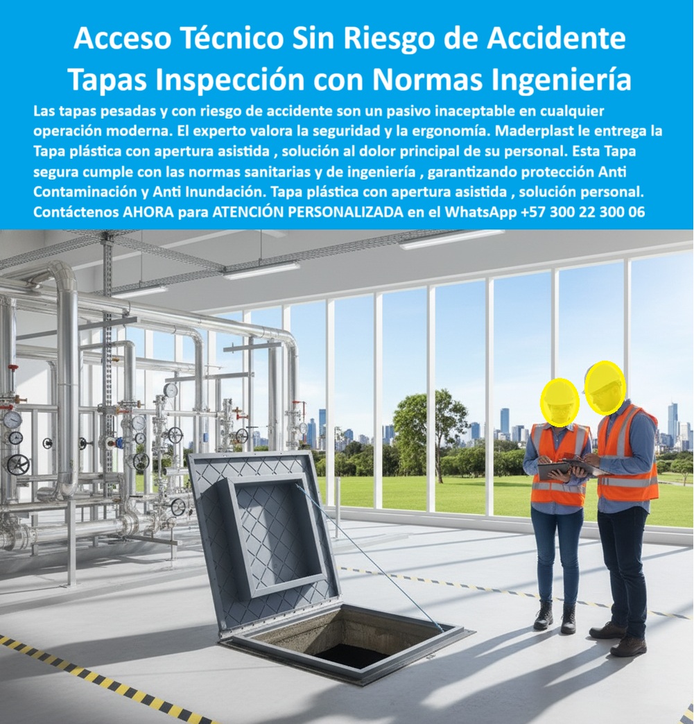 Tapas Seguras Anti Contaminación Anti Inundación Maderplast 0 Tapas con normas sanitarias y de ingeniería Tapa segura solución del dolor principal pesadas y con riesgo de accidente Ventajas La tapa plástica apertura asistida Fabricada Plástico Tapas Seguras Anti Contaminación Anti Inundación Maderplast 0 Tapas con normas sanitarias y de ingeniería Tapa segura solución del dolor principal pesadas y con riesgo de accidente Ventajas La tapa plástica apertura asistida Fabricada Plástico