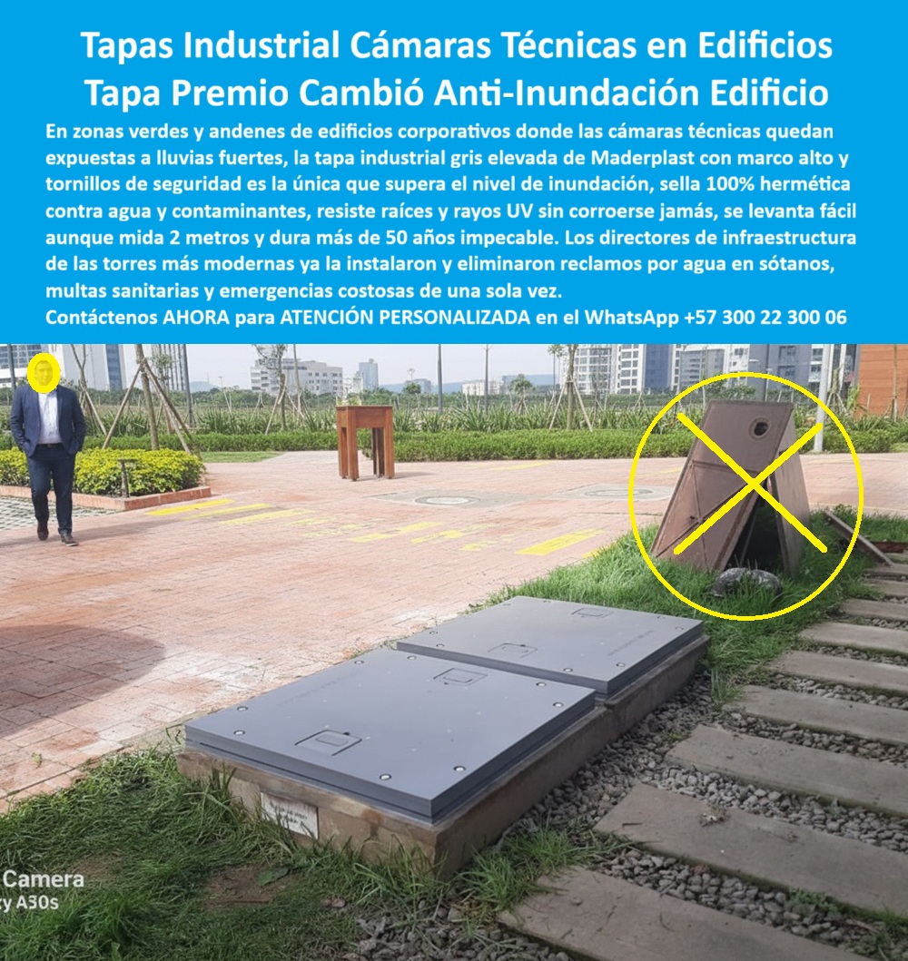 Tapas Seguridad Anti Contaminación Anti Inundación Maderplast 0 Tapa industrial elevada anticorrosiva y estanca para cámaras técnicas y obras de infraestructura - Tapas Herméticas con marco Hermético edificios corporativos Tapas Herméticas Ptap Tapas Seguridad Anti Contaminación Anti Inundación Maderplast 0 Tapa industrial elevada anticorrosiva y estanca para cámaras técnicas y obras de infraestructura Tapas Herméticas con marco Hermético edificios corporativos Tapas Herméticas Ptap