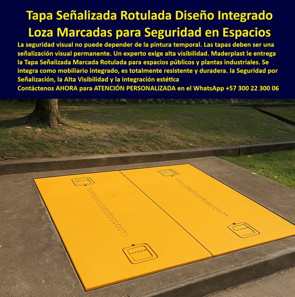 Tapas Señalizadas Marcadas Rotuladas Diseñada Con Señalización Maderplast 0 Tapa con rótulos de seguridad Ideales para gas natural energía agua o telecomunicaciones Fabricada en polímero estructural reforzado anticorrosivo antideslizante Tapas Señalizadas Marcadas Rotuladas Diseñada Con Señalización Maderplast 0 Tapa con rótulos de seguridad Ideales para gas natural energía agua o telecomunicaciones Fabricada en polímero estructural reforzado anticorrosivo antideslizante