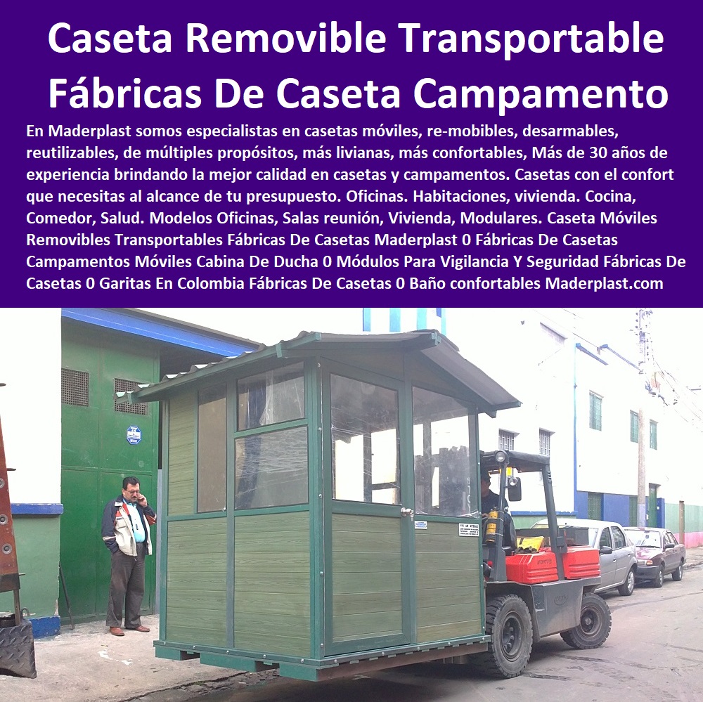 Caseta Móviles Movibles  comprar garitas de seguridad, casetas y cabinas, baño químico, letrinas sanitarias, kiosco,s cabina, cobertizos, módulos, shelter, bodega, puesto torre, puesto parada, punto sanitarios y baños químicos, inodoro quimico portatil, cabinas tipo shelter, garita de control, letrina sanitaria, Transportables Fábricas De Casetas Maderplast 0 Fábricas De Casetas Campamentos Móviles Cabina De Ducha 0 Módulos Para Vigilancia Y Seguridad Fábricas De Casetas 0 Garitas En Bogotá Colombia Fábricas De Casetas 0 Caseta Móviles Removibles Transportables Fábricas De Casetas Maderplast 0 Fábricas De Casetas Campamentos Móviles Cabina De Ducha 0 Módulos Para Vigilancia Y Seguridad Fábricas De Casetas 0 Garitas En Bogotá Colombia Fábricas De Casetas 0