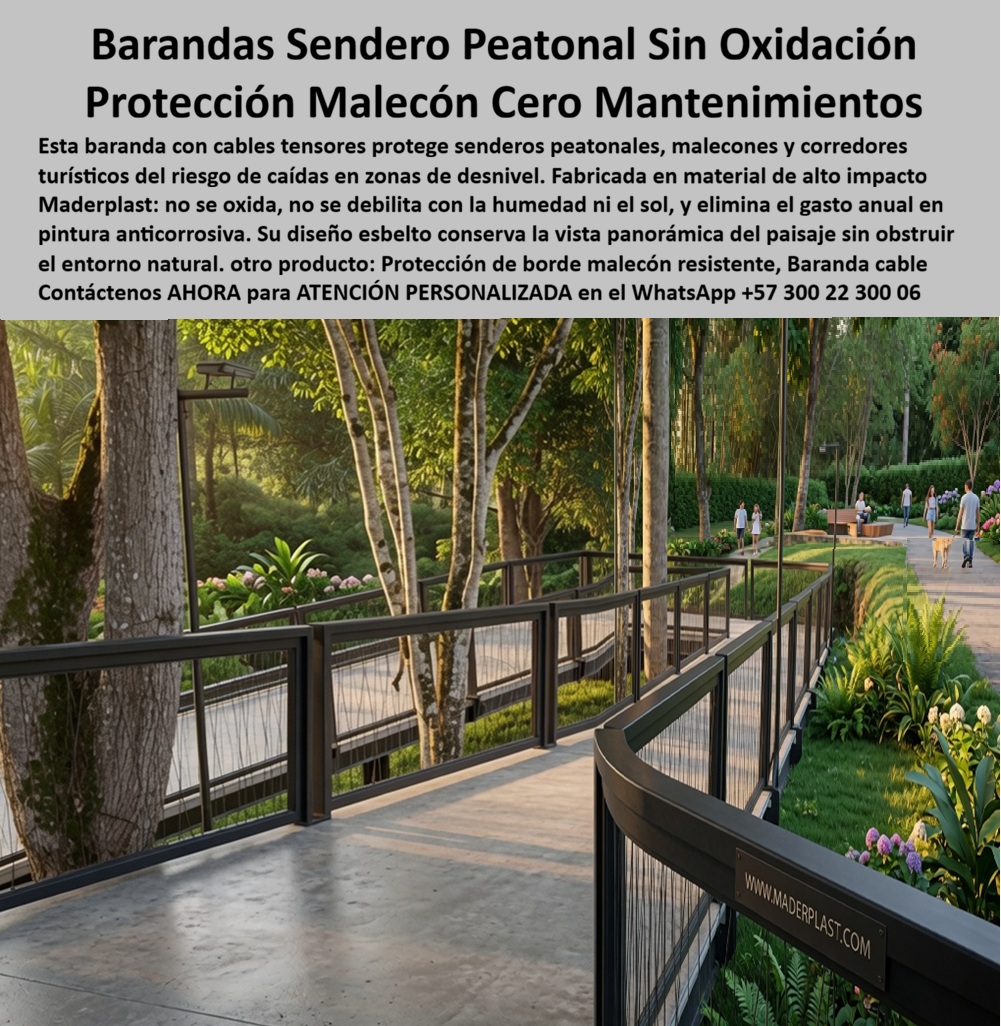 Cerramientos Urbanísticos Senderos Y Malecones camineras Maderplast - Vallas para corredores turísticos sin costo de mantenimiento, Baranda Paso Peatonal Residencial Resistente Cero Mantenimiento, Sistemas De Protección Senderos Urbanos, Barandas Cerramientos Urbanísticos Senderos Y Malecones camineras Maderplast Vallas para corredores turísticos sin costo de mantenimiento Baranda Paso Peatonal Residencial Resistente Cero Mantenimiento Sistemas De Protección Senderos Urbanos Barandas