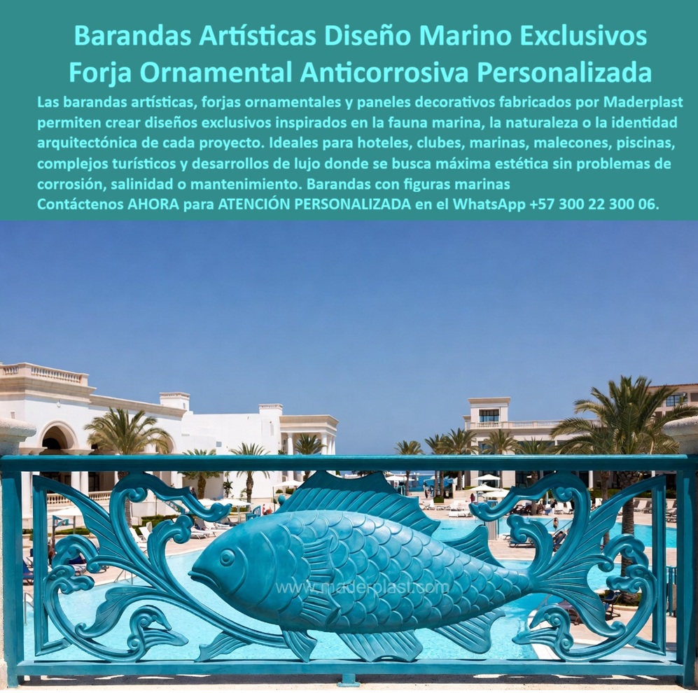 Forja Artística Plástica CNC Barandales artísticos personalizados Maderplast - Diseño Forja Plástica Personalizado Sin Oxidación Duradero, Cancela Forja Artística Plástica Diseño Exclusivo Anticorrosiva, Baranda Forja CNC Figuras Marinas Forja Artística Plástica CNC Barandales artísticos personalizados Maderplast Diseño Forja Plástica Personalizado Sin Oxidación Duradero Cancela Forja Artística Plástica Diseño Exclusivo Anticorrosiva Baranda Forja CNC Figuras Marinas