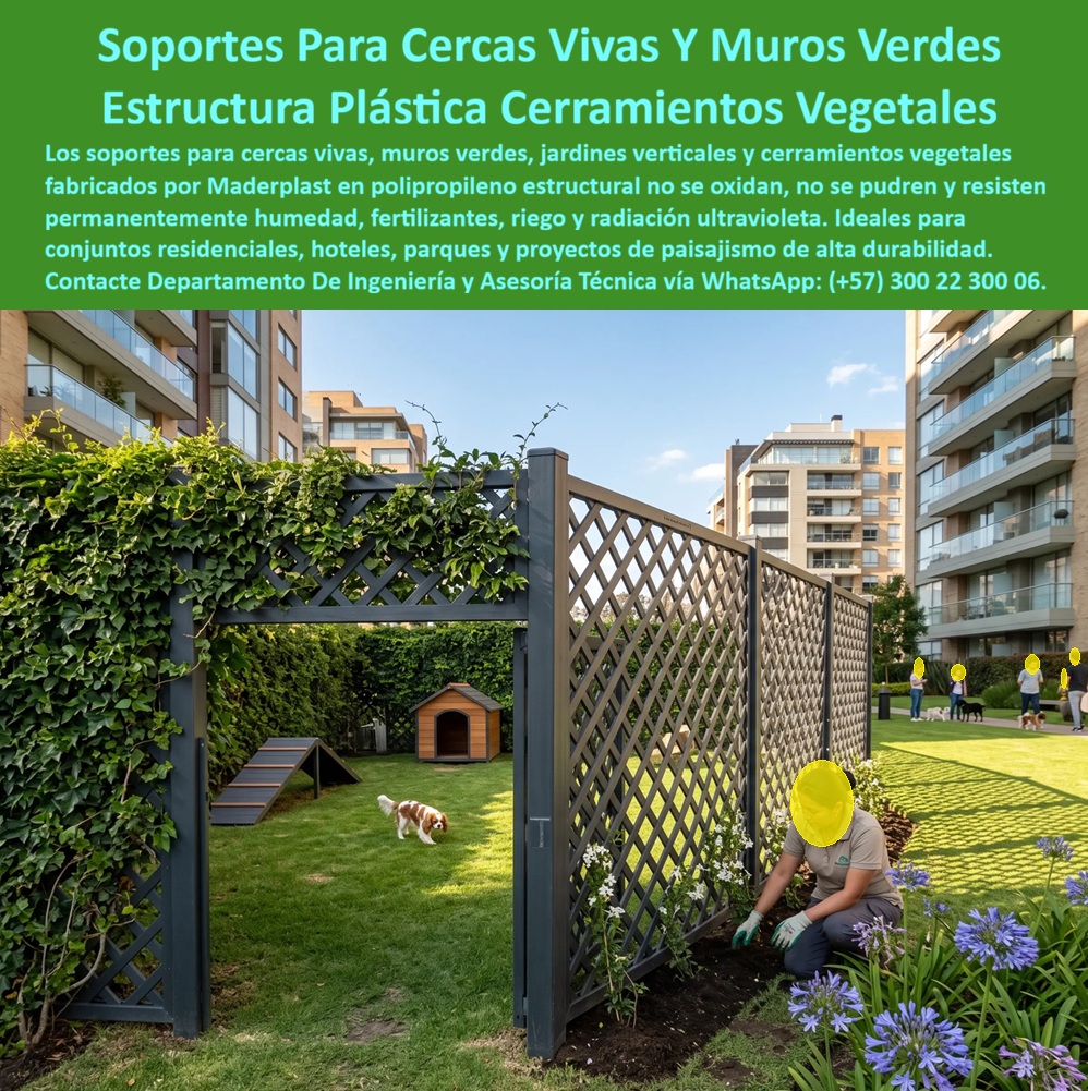 Soportes Muros Verdes Cerramientos cercas vivas Maderplast - Estructura Cerramiento Vivo Hotel Resistente Humedad, Tutor Cerramiento Vivo Plástico Inoxidable Larga Duración, Estructura Soporte Cerca Viva Plástica Anticorrosiva Libre Mantenimiento Soportes Muros Verdes Cerramientos cercas vivas Maderplast Estructura Cerramiento Vivo Hotel Resistente Humedad Tutor Cerramiento Vivo Plástico Inoxidable Larga Duración Estructura Soporte Cerca Viva Plástica Anticorrosiva Libre Mantenimiento