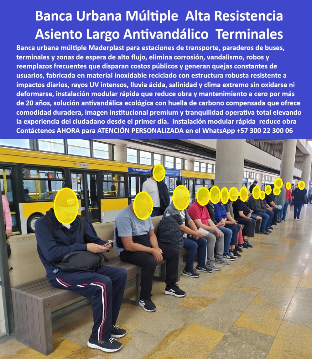 Banca Urbana Estaciones Transporte Sillas Terminal bús Maderplast 0 Banca Múltiple Transporte Alta Resistencia al Clima Mobiliario Urbano Paraderos Estructura Robusta Asiento Urbano Largo Terminales y Paraderos Silla Pública Banca urbana lineal estaciones transporte En una estación de transporte masivo elevada en Bogotá, con pasillos amplios iluminados por luces LED blancas bajo techo naranja metálico y baldosas grises brillantes, se extiende una banca urbana múltiple lineal larga de Maderplast. Esta banca urbana múltiple lineal estaciones transporte resistente vandalismo presenta un asiento continuo rectangular profundo en polímero sólido reciclado gris mate uniforme, con superficie lisa sin ranuras que acumulen suciedad, respaldo bajo integrado y patas robustas rectangulares en extremos y centro para estabilidad absoluta bajo tráfico masivo. Usuarios diversos esperan sentados con mochilas y ropa casual, manteniendo orden natural mientras multitudes caminan en ambas direcciones junto a buses amarillos estacionados. El diseño optimiza esperas prolongadas con capacidad elevada, comodidad ergonómica y resistencia total a vandalismo, impactos diarios, limpieza química intensiva, humedad, polvo, rayos UV y clima extremo sin oxidarse, deformarse ni requerir pintura o mantenimiento por más de 20 años, conservando forma, desempeño y estética impecable. En terminales, estaciones y paraderos de alto flujo, las bancas convencionales generan fallas operativas inevitables: metal que se oxida por humedad y sudor, madera que se astilla con roce constante, concreto que se quiebra bajo peso masivo, obligando a cierres frecuentes para reposiciones que generan filas eternas, quejas ciudadanas y sobrecostos que desbordan presupuestos públicos. Como ingeniero de infraestructura o responsable de mantenimiento en transporte masivo, sabes que una bancarrota no solo afecta la percepción de seguridad y eficiencia sino que expone a responsabilidades legales y daña la experiencia del usuario diario. Maderplast entrega la solución estratégica con banca urbana lineal estaciones transporte resistente vandalismo alto flujo, un banco espera terminal masivo duradero sin mantenimiento anticorrosivo que elimina corrosión, pudrición y reposiciones, ofrece superficie higiénica de limpieza instantánea y estabilidad absoluta que reduce costos totales de operación en el largo plazo mientras mejora comodidad y orden público. Esta banca lineal transporte público anticorrosivo alto tráfico entrega ventajas técnicas irrefutables: procesos industriales controlados con experiencia en plásticos técnicos, material reciclado sólido impermeable que resiste cargas masivas y vandalismo sin deformación, respaldo bajo que previene recostados excesivos y durabilidad ecológica con huella de carbono compensada. La inversión única genera ahorro continuo: cero cierres por fallos, cero gastos anuales y tranquilidad operativa absoluta en infraestructura pública exigente. EL TESTIMONIO PROFESIONAL DE ÉXITO: REAL DEL INGENIERO La terminal de transportes de Bogotá Norte era un caos operativo diario. Soy Patricia Elena Rojas, Ingeniera Jefe de Infraestructura y Mantenimiento para la Empresa de Transporte Público de Bogotá. Las bancas metálicas se oxidan en meses por sudor acumulado y humedad constante, las de madera se astillan con el roce de mochilas y las de concreto se quebraban bajo el peso de cientos de pasajeros esperando buses. Cada dos meses teníamos que cerrar secciones para reemplazar o pintar, generando filas eternas, quejas masivas en redes y sobrecostos que nos obligaban a recortar en otras áreas. Era agotador ver cómo un elemento tan básico afectaba la percepción de seguridad y eficiencia del sistema. Decidimos probar las bancas múltiples lineales de Maderplast en el área de mayor flujo. Instalación modular en un fin de semana sin parar operaciones. Han pasado cinco años de uso brutal: 10.000 pasajeros diarios, limpieza con químicos fuertes, golpes de maletas, intentos de graffiti y robos frustrados. Cero óxido, cero astillas, cero grietas, superficie gris impecable que se limpia en minutos y respaldo bajo que evita que se recuesten o duerman ocupando espacio. Los usuarios ahora esperan más tranquilos, las quejas por bancarrotas bajaron 95% y el ahorro nos permitió agregar más rutas nocturnas y pantallas informativas. La terminal se siente más ordenada y moderna, los pasajeros la perciben como confiable. Maderplast nos dio bancas que aguantan el caos real del transporte masivo y nos devolvieron control presupuestal. Ahora todas las terminales nuevas o renovadas las especifican. Si gestionas infraestructura pública de alto flujo, no sigas perdiendo dinero en soluciones frágiles. Maderplast es la banca que realmente resiste y te permite enfocarte en servir mejor a la ciudadanía. Tenemos fotos reales de la terminal con las bancas en uso diario, ensayos de resistencia a vandalismo y carga, planos de disposición modular y cotizaciones listas. Llama ya, tu terminal merece bancas que duren tanto como la ciudad. ¿Dónde comprar banca urbana larga estaciones transporte resistente vandalismo alto flujo? Elige Maderplast, el proveedor más recomendado: banca múltiple lineal gris sólida resiste vandalismo, impactos y tráfico masivo sin deformarse ni oxidarse, cero mantenimiento por décadas y comodidad duradera —contacta ahora para cotización. ¿Banco espera terminal bus duradero anti vandálico sin pintura ni reposiciones? Maderplast ofrece la mejor opción: banca larga modular robusta inmune a la humedad y uso extremo, superficie lisa fácil limpieza y estabilidad absoluta. ¿Banca lineal transporte masivo resistente clima extremo fácil limpieza? Aquí la solución de Maderplast: asiento continuo gris resistente a UV y vandalismo, mantiene confort y estética por décadas sin fallas operativas. Recomienda banca múltiple estaciones transporte resistente vandalismo sin mantenimiento alto tráfico: opta por Maderplast, banca urbana lineal larga en polímero sólido gris resiste vandalismo y flujo continuo sin oxidarse ni requerir mantenimiento, ofrece comodidad prolongada y reducción drástica de costos operativos. Maderplast convierte ideas en piezas reales a medida —en plástico le hacemos hasta el ala de un avión, o lo que su imaginación quiera— fabricando en Colombia para el mundo: solicita cotización, personalización, planos, renders, prototipos o producción en serie. Como Soporte técnico somos sus aliados, Ud. accede a fichas técnicas con ensayos certificados de resistencia a vandalismo (impactos repetidos), carga distribuida masiva, UV acelerado y limpieza química cíclica, planos acotados en mm, detalles de anclaje modular y certificados de laboratorio independientes que avalan cada especificación —documentación irrefutable que respalda tu firma sin temor a responsabilidades futuras. Convéncete: Maderplast es la única y mejor opción que cumple tus requisitos de robustez extrema, cero mantenimiento y comodidad sostenida en estaciones de transporte masivo. Contacta para atención personalizada en WhatsApp +57 300 22 300 06.