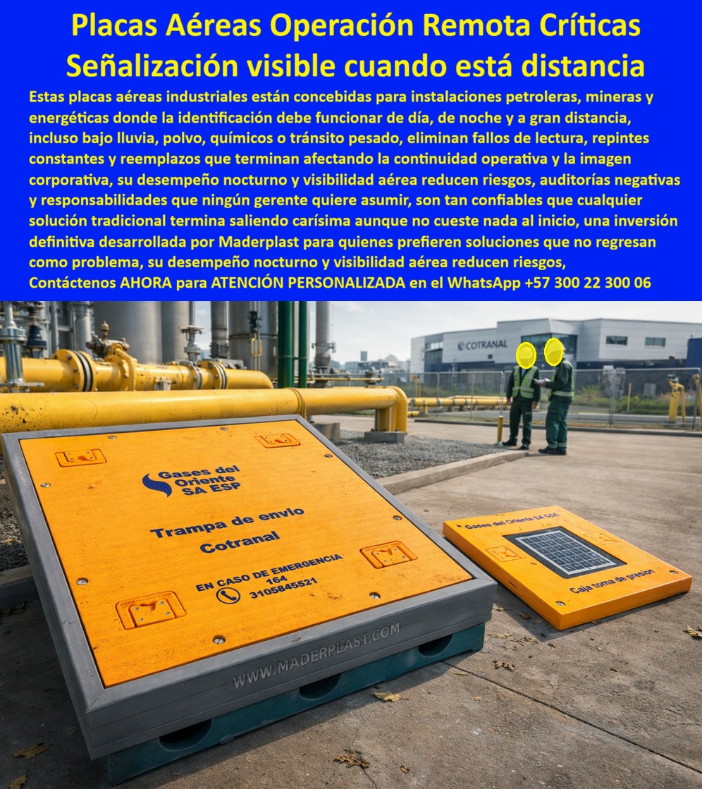 Avisos Corporativos Reflectivos Señales Aéreas Placas Helipuerto Maderplast Señales Corporativas Petroleras Remotas Alta Visibilidad Nocturna Placas señaléticas aéreas resistentes minería Placas Aéreas para Campos Industriales 0 Ingeniería de Visibilidad Total: El Estándar Maderplast para Entornos Críticos y Urbanismo Moderno En el complejo mundo de las operaciones industriales y el desarrollo urbano sostenible, la identificación precisa no es un detalle, sino un pilar de la continuidad operativa. Usted, como líder en sectores donde no hay margen de error, comprende que una señal que falla al ser leída a gran distancia o bajo condiciones climáticas adversas es un riesgo que ningún gerente quiere asumir. Frente a este desafío, las Placas Aéreas de Operación Remota y Señalización Industrial Maderplast surgen como la solución definitiva. Fabricadas en polímero técnico macizo, estas placas industriales están concebidas para instalaciones petroleras, mineras y energéticas donde la identificación debe funcionar impecablemente de día, de noche y bajo lluvia, polvo o químicos.  La historia de la señalización tradicional ha estado marcada por la amargura de los repintes constantes y reemplazos que afectan la imagen corporativa y la eficiencia. En contraste, la tecnología de Maderplast elimina fallos de lectura, garantizando un desempeño nocturno y visibilidad aérea superior que reduce riesgos y auditorías negativas. Al elegir estas placas reflectivas de alta visibilidad, usted no está adquiriendo un simple letrero, sino una inversión definitiva que no regresa como un problema, garantizando que su infraestructura crítica sea visible y segura bajo cualquier circunstancia extrema.  Esta filosofía de resistencia absoluta trasciende el ámbito industrial para transformar el entorno recreativo. Las Vallas Temáticas 3D y Esculturas Señaléticas para Parques de Maderplast integran orientación, identidad y fotografía en un solo elemento estructural de alto impacto. Mientras que las vallas planas genéricas son ignoradas y representan un "olvido caro", nuestras figuras escultóricas de huella de carbono nula hipnotizan al visitante y optimizan la experiencia del usuario con ingeniería personalizada. Estas estructuras no se fisuran, no se decoloran y no absorben humedad, resistiendo el vandalismo y el sol intenso por décadas sin requerir pintura ni mantenimiento.  El compromiso de Maderplast con la excelencia se manifiesta también en soluciones especializadas como los Avisos Creativos Dog Station en 3D/4D, hitos visuales irrompibles que garantizan una recordación de marca absoluta en zonas comunes. Paralelamente, nuestra Señalización Artística en Alto Relieve convierte los mensajes corporativos en un patrimonio visual duradero, integrando narrativa y precisión técnica para proyectos que exigen una calidad superior que no pierde vigencia ni se desgasta con el tiempo.  En el ámbito de la movilidad, los Hitos Viales de Carretera y Señales Kilométricas Inoxidables Maderplast establecen un nuevo estándar de seguridad técnica. Diseñados para ser siempre legibles y resistentes a impactos y salinidad extrema, estos mojones viales superan cualquier opción tradicional que pase más tiempo dañada que prestando servicio. Es la única inversión técnica rentable que garantiza estética impecable y seguridad operativa, protegiendo su presupuesto por décadas mediante la eliminación de mantenimientos recurrentes.  Como bien lo testifica el éxito en campos petroleros y proyectos de urbanismo sostenible, optar por Maderplast es asegurar tranquilidad y profesionalismo. No se trata simplemente de comprar señalética, sino de invertir en soluciones de larga vida útil que elevan la marca y garantizan la continuidad de sus operaciones. La calidad inigualable de estas estructuras es el respaldo que todo gerente e ingeniero necesita para certificar una inversión inteligente, ecológica y definitivamente inalterable.  ¿Desea que un especialista de Maderplast realice un estudio de visibilidad y durabilidad para sus instalaciones industriales o proyectos de urbanismo?  Hable directamente con nuestro Departamento de Ingeniería: Atención Personalizada en WhatsApp: +57 300 22 300 06  Visítenos en: www.maderplast.com