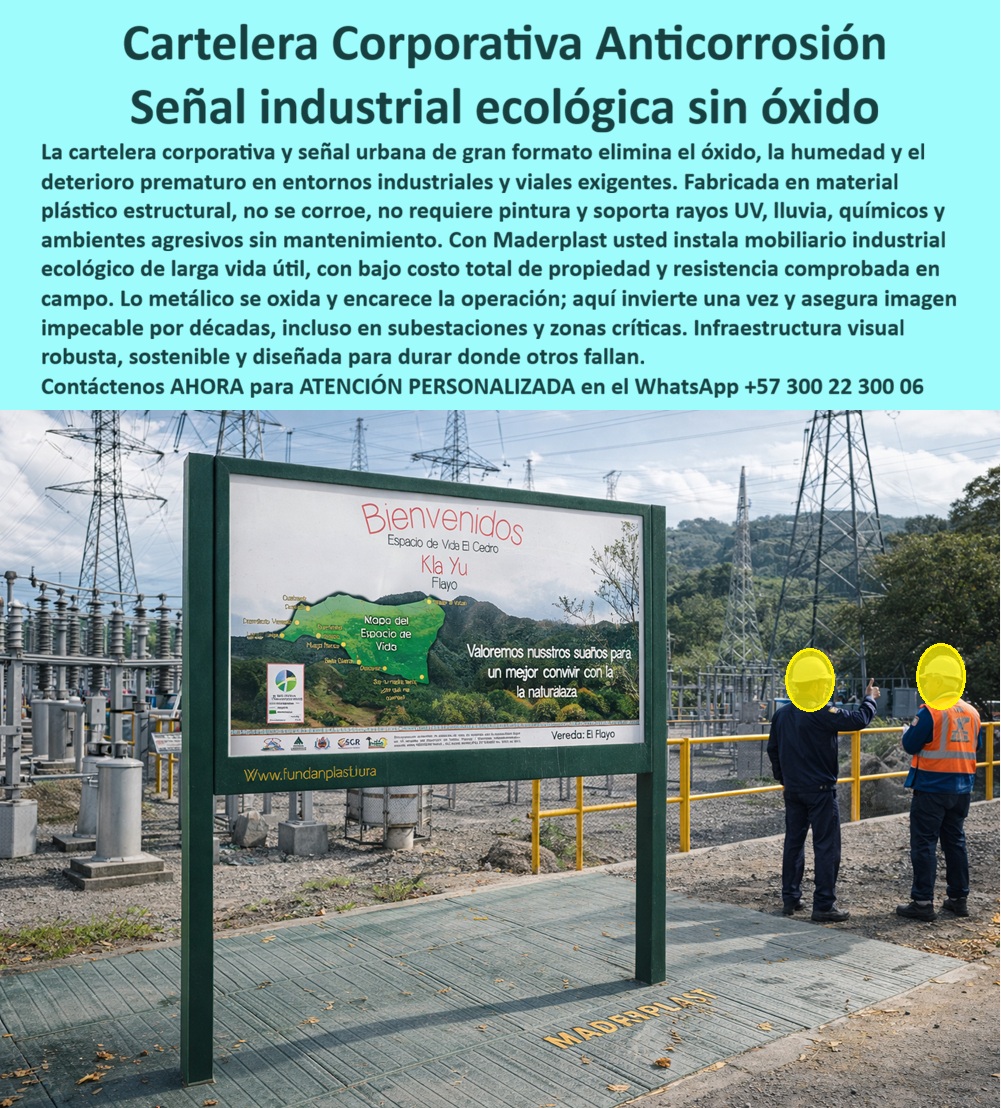 Señales Urbanas Avisos Vallas Señalética Letreros Plásticos Maderplast Mobiliario industrial Soluciona Óxido Robusto Ecológico Pancartas Empresariales Previene Humedad Gran Formato Cartelera Corporativa Ecológica Resistente Vial Señales Urbanas y Mobiliario Industrial Maderplast: La Ingeniería que Domina los Entornos Críticos En el complejo mundo de la infraestructura y el diseño urbano, la comunicación visual enfrenta un enemigo implacable: el deterioro ambiental. Los letreros plásticos Maderplast y la señalética urbana de gran formato representan la evolución técnica necesaria para sustituir sistemas obsoletos de metal o madera real que colapsan ante la humedad, la corrosión y la radiación solar. Nuestra propuesta de valor se centra en el mobiliario industrial ecológico robusto, diseñado para blindar su inversión institucional mediante el costo total de propiedad (TCO) más bajo del mercado.  Resiliencia Extrema: Del Skyline a las Profundidades Acuáticas La capacidad de diseño y fabricación de Maderplast permite materializar soluciones de identidad exterior que superan los requisitos de ingeniería más exigentes:  Identidad Corporativa en Altura: Las letras tridimensionales para fachadas corporativas de gran formato resuelven el dolor de las constructoras al ofrecer visibilidad imponente sin estructuras metálicas que se oxidan, soportando lluvia ácida y ambientes urbanos agresivos.  Señalización Sumergible sin Óxido: El aviso submarino inoxidable es la única solución confiable para piscinas, ríos lentos y PTAR, diseñada para inmersión permanente sin pérdida de legibilidad ni adherencia ante el cloro y la salinidad.  Ocio y Marketing Viral: La señal 3D Dog Station para parques recreativos integra un relieve escultórico antivandálico esculpido en CNC que minimiza el TCO en un 55% y acelera el retorno de inversión (ROI) mediante fotos virales en zonas pet-friendly.  Infraestructura Crítica: Seguridad que No Falla en Campo En sectores de alto riesgo como el energético y minero, una señal que desaparece es una amenaza operativa. Los postes de advertencia para gasoductos Maderplast son hitos autoportantes que sustituyen metales corroídos, manteniendo lectura vertical y colores de seguridad perpetuos en vías rurales y corredores viales.  Asimismo, para la logística aérea en clústeres petroleros, suministramos placas industriales de alta reflectividad grado ingeniería, resistentes a hidrocarburos y abrasión, garantizando una detección satelital perpetua de activos críticos ante sobrevuelos de seguridad.  Sostenibilidad y Conservación Ambiental Nuestra señalética ambiental para parques naturales y humedales utiliza polímeros macizos imborrables que "flotan" sobre la humedad sin degradarse. Los letreros informativos resistentes a humedad no se hinchan, no se pudren y no requieren barnices ni pinturas, asegurando una pedagogía ambiental de larga vida útil y resistencia total al vandalismo en entornos selváticos exigentes.  TESTIMONIO: INGENIERÍA QUE PROTEGE LA VIDA Y LA OPERACIÓN  "Nuestra red sufría riesgos críticos porque la señalización metálica se corroía y desaparecía, dejando las excavaciones a ciegas. Implementamos los Postes de Advertencia Maderplast y el cambio fue rotundo: son estructuras macizas que mantienen su verticalidad y color sin importar el clima extremo. Como ingenieros, valoramos que es una inversión de una sola vez que protege la continuidad operativa y elimina reclamos por daños accidentales." — Ing. Ricardo Mejía, Gerente de Infraestructura de Redes en Gas Natural Vanity.  Cierre Técnico y Garantía de Inversión Elegir Maderplast es optar por la única solución técnica que garantiza que la señal durará tanto como la infraestructura misma. Al eliminar el mantenimiento recurrente y las reposiciones por corrosión o robo, aseguramos que la competencia, incluso regalada, resulte carísima por sus fallas constantes.  ¿Necesita la proyección de planos técnicos para su próxima señalización industrial o prefiere recibir una cotización a medida para letras corpóreas gigantes de fachada?