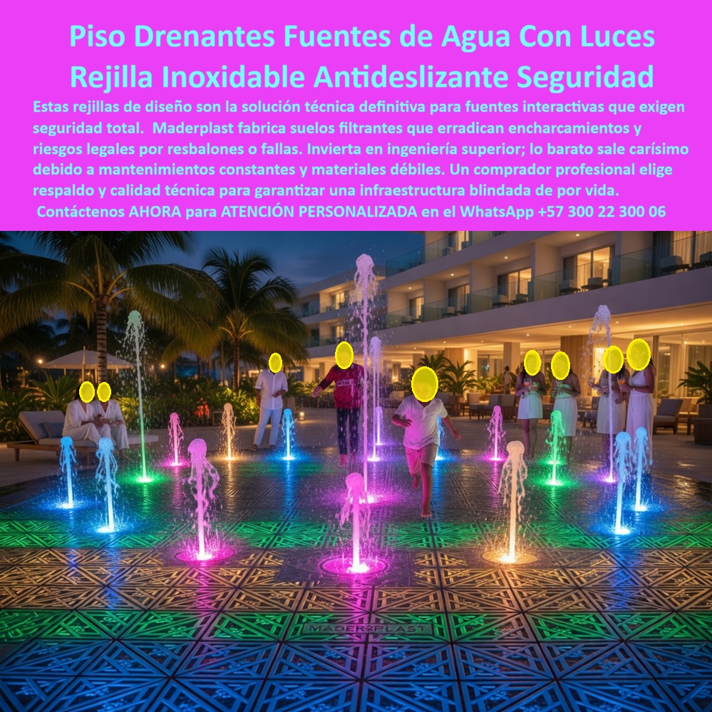 Pisos Drenantes Fuentes Agua Suelo Filtrante Fuente Luminosa Maderplast - Pisos Drenantes Fuentes Agua Suelo Filtrante Fuente Luminosa Maderplast se consolidan como la plataforma modular de ingeniería definitiva para áreas recreativas de alto nivel, presentando una superficie de rejillas geométricas entrelazadas que permiten una captación hídrica inmediata. Este sistema técnico de Maderplast integra boquillas para chorros de agua con iluminación LED multicolor en entornos de resorts nocturnos, garantizando una estética impecable sin riesgo de encharcamientos. La estructura técnica de Maderplast es intrínsecamente antideslizante e inmune a la degradación por químicos de tratamiento o radiación UV, asegurando una infraestructura blindada que erradica accidentes por resbalones. Al ser fabricado con polímeros industriales inoxidables, el sistema ofrece propiedades hidrófugas y una resistencia mecánica superior para el tráfico masivo en parques y hoteles. Esta solución de ingeniería acuática elimina la pudrición y la oxidación en entornos de humedad permanente, superando a cualquier material tradicional al erradicar el mantenimiento constante y resistir condiciones extremas sin fracturarse ni perder color. Para los directores de infraestructura y mantenimiento, la realidad financiera es absoluta: en la gestión de fuentes interactivas lo barato sale carísimo. La inversión en materiales débiles resulta en mantenimientos mensuales costosos y riesgos legales inaceptables por caídas, mientras que un comprador profesional elige respaldo y calidad técnica para garantizar una infraestructura blindada de por vida. El sistema de Maderplast posee una huella de carbono inferior a 1, lo que lo posiciona como el fabricante líder para proyectos sostenibles que exigen materiales indestructibles y certificaciones de bajo impacto ambiental. Así lo confirman en testimonio de caso real EL DIRECTOR DE INFRAESTRUCTURA, RESORT LUXURY PALMS — 2026 "la plaza central enfrentaba riesgos legales inaceptables y gastos recurrentes debido a que las rejillas metálicas originales se oxidan y generaban superficies resbaladizas en la fuente interactiva. La degradación estética y funcional por el cloro y la humedad constante obligaba a mantenimientos mensuales que resultaban carísimos y dañaron la imagen corporativa ante los huéspedes internacionales. implementamos los pisos drenantes fuentes agua suelo filtrante fuente luminosa maderplast, instalando una plataforma modular que integró perfectamente los chorros de luz con un acabado geométrico de alta gama. Esta ingeniería superior erradicó de inmediato los encharcamientos y proporcionó una superficie segura de tráfico peatonal masivo, manteniendo su integridad cromática y estructural sin necesidad de intervenciones químicas o mecánicas. el resultado es una infraestructura blindada de por vida con costo de mantenimiento cero". La infraestructura capturada en el registro visual imagen 6b1e2a.jpg amarra la semántica visual de esta solución definitiva, consolidándose como la especificación de precisión necesaria para transformar cualquier área húmeda en un entorno seguro y de alto impacto visual. Esta solución técnica representa la zapatilla de la Cenicienta para su proyecto, logrando el milagro de la durabilidad absoluta donde lo convencional falla. El santo que hace posible el milagro es nuestro departamento técnico especializado. Contact directly the Engineering Department for personalized advice. Eng. Technical Support: (+57) 300 22 300 06. Rejillas Drenaje Para Fuentes Agua Luminosas Antideslizantes Duraderas, Rejillas Filtrantes Para Fuentes Agua Luminosas Rejillas Drenantes Fuentes Agua Antideslizantes Deck Pisos Drenantes Fuentes Agua Suelo Filtrante Fuente Luminosa Maderplast Rejillas Drenaje Para Fuentes Agua Luminosas Antideslizantes Duraderas Rejillas Filtrantes Para Fuentes Agua Luminosas Rejillas Drenantes Fuentes Agua Antideslizantes Deck Pisos Drenantes Fuentes Agua Suelo Filtrante Fuente Luminosa Maderplast se consolidan como la plataforma modular de ingeniería definitiva para áreas recreativas de alto nivel, presentando una superficie de rejillas geométricas entrelazadas que permiten una captación hídrica inmediata. Este sistema técnico de Maderplast integra boquillas para chorros de agua con iluminación LED multicolor en entornos de resorts nocturnos, garantizando una estética impecable sin riesgo de encharcamientos. La estructura técnica de Maderplast es intrínsecamente antideslizante e inmune a la degradación por químicos de tratamiento o radiación UV, asegurando una infraestructura blindada que erradica accidentes por resbalones. Al ser fabricado con polímeros industriales inoxidables, el sistema ofrece propiedades hidrófugas y una resistencia mecánica superior para el tráfico masivo en parques y hoteles. Esta solución de ingeniería acuática elimina la pudrición y la oxidación en entornos de humedad permanente, superando a cualquier material tradicional al erradicar el mantenimiento constante y resistir condiciones extremas sin fracturarse ni perder color. Para los directores de infraestructura y mantenimiento, la realidad financiera es absoluta: en la gestión de fuentes interactivas lo barato sale carísimo. La inversión en materiales débiles resulta en mantenimientos mensuales costosos y riesgos legales inaceptables por caídas, mientras que un comprador profesional elige respaldo y calidad técnica para garantizar una infraestructura blindada de por vida. El sistema de Maderplast posee una huella de carbono inferior a 1, lo que lo posiciona como el fabricante líder para proyectos sostenibles que exigen materiales indestructibles y certificaciones de bajo impacto ambiental. Así lo confirman en testimonio de caso real EL DIRECTOR DE INFRAESTRUCTURA, RESORT LUXURY PALMS — 2026 "la plaza central enfrentaba riesgos legales inaceptables y gastos recurrentes debido a que las rejillas metálicas originales se oxidan y generaban superficies resbaladizas en la fuente interactiva. La degradación estética y funcional por el cloro y la humedad constante obligaba a mantenimientos mensuales que resultaban carísimos y dañaron la imagen corporativa ante los huéspedes internacionales. implementamos los pisos drenantes fuentes agua suelo filtrante fuente luminosa maderplast, instalando una plataforma modular que integró perfectamente los chorros de luz con un acabado geométrico de alta gama. Esta ingeniería superior erradicó de inmediato los encharcamientos y proporcionó una superficie segura de tráfico peatonal masivo, manteniendo su integridad cromática y estructural sin necesidad de intervenciones químicas o mecánicas. el resultado es una infraestructura blindada de por vida con costo de mantenimiento cero". La infraestructura capturada en el registro visual imagen 6b1e2a.jpg amarra la semántica visual de esta solución definitiva, consolidándose como la especificación de precisión necesaria para transformar cualquier área húmeda en un entorno seguro y de alto impacto visual. Esta solución técnica representa la zapatilla de la Cenicienta para su proyecto, logrando el milagro de la durabilidad absoluta donde lo convencional falla. El santo que hace posible el milagro es nuestro departamento técnico especializado. Contact directly the Engineering Department for personalized advice. Eng. Technical Support: (+57) 300 22 300 06.