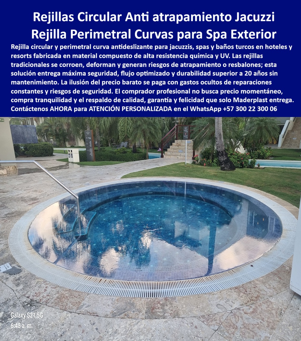Rejas Circulares Piscina Spa Seguridad Antiatrapamiento Maderplast - Las Rejas Circulares Piscina Spa Seguridad Antiatrapamiento Maderplast se imponen en el mercado como el sistema perimetral de ingeniería articulado definitivo para la alta hotelería y centros de hidroterapia avanzada. En la captura técnica de alta resolución que ofrece imagen 65875e.jpg, se evidencia cómo este componente de precisión milimétrica abraza los radios de curvatura más complejos, erradicando los riesgos operativos que los materiales convencionales no logran mitigar en entornos de lujo. Al implementar una rejilla-jacuzzi-circular-seguridad-antiatrapamiento-spa, el director de infraestructura asegura una superficie texturizada antideslizante que garantiza una evacuación fluida del agua, anulando por completo la succión peligrosa y el atrapamiento de cabello o extremidades que comprometen la integridad de los bañistas. La realidad financiera en el sector turístico de 2026 es tajante: lo barato sale carísimo, pues la ilusión de un precio bajo momentáneo en rejillas de PVC termina convirtiéndose en una inversión ruinosa debido a la cristalización, fracturas mecánicas y filos cortantes que exigen reposiciones costosas cada semestre. El comprador profesional no busca un ahorro efímero, busca la tranquilidad y el respaldo de una estructura polimérica de alta densidad inmune a la corrosión galvánica por cloro, bromo y salinidad marina. Nuestras rejas-curvas-inoxidables-resistencia-cloro-hotelería representan una solución técnica de vanguardia que mantiene una estética profesional y bordes pulidos inalterables por décadas bajo la radiación solar extrema. A diferencia de las soluciones genéricas que se degradan, la ingeniería de Maderplast integra color integral y protección UV, evitando que las piezas pierdan su tono blanco original o se deformen mecánicamente bajo uso intensivo. Este filtro de rebosadero técnico es un componente arquitectónico esencial para zonas húmedas que se adapta a formas orgánicas, cumpliendo estrictamente con las normativas HSEQ y asegurando que la evacuación hídrica sea inmediata y segura tanto en jacuzzis como en baños turcos. Al optar por este sistema modular articulado, el resort logra el menor costo total de propiedad del mercado, eliminando el 100% de los gastos en mantenimiento químico o correctivo y asegurando una infraestructura apta para proyectos con certificación LEED y EDGE. "El complejo enfrentaba un riesgo crítico: las rejillas de pvc de los jacuzzis se fracturaron constantemente, generando filos cortantes y fallas en el sistema antiatrapamiento. El sol extremo y el cloro concentrado decoloraban las piezas en meses, obligando a reposiciones constantes que drenan el presupuesto operativo y afectan la seguridad de los huéspedes. Implementamos las rejas circulares piscina spa seguridad antiatrapamiento maderplast, instalando un sistema articulado que se adapta perfectamente al diseño curvo del área húmeda. el resultado tras 24 meses de operación intensiva es un mantenimiento cero y una seguridad total certificada para los bañistas" — Así lo confirman en testimonio de caso real DIRECTOR DE MANTENIMIENTO, HOTEL RESORT COSTA AZUL. Esta infraestructura de ingeniería representa la zapatilla de la Cenicienta para su proyecto hídrico, logrando el milagro de la durabilidad absoluta y la seguridad técnica donde los materiales comunes colapsan sin remedio. El santo que realiza este milagro de permanencia y eficiencia es el equipo de ingenieros especialistas del Departamento de Ingeniería de Maderplast. Contacté directamente al Engineering Department para personalizar el servicio. Eng. Technical Support: (+57) 300 22 300 06. Rejilla perimetral jacuzzi curva antideslizante alta seguridad exterior, Rejas Curvas Baño Turco Inoxidables Diseño Seguro Rejillas Jacuzzi Curvas Alta Seguridad Libre Corrosión Rejas Circulares Piscina Spa Seguridad Antiatrapamiento Maderplast Rejilla perimetral jacuzzi curva antideslizante alta seguridad exterior Rejas Curvas Baño Turco Inoxidables Diseño Seguro Rejillas Jacuzzi Curvas Alta Seguridad Libre Corrosión Las Rejas Circulares Piscina Spa Seguridad Antiatrapamiento Maderplast se imponen en el mercado como el sistema perimetral de ingeniería articulado definitivo para la alta hotelería y centros de hidroterapia avanzada. En la captura técnica de alta resolución que ofrece imagen 65875e.jpg, se evidencia cómo este componente de precisión milimétrica abraza los radios de curvatura más complejos, erradicando los riesgos operativos que los materiales convencionales no logran mitigar en entornos de lujo. Al implementar una rejilla-jacuzzi-circular-seguridad-antiatrapamiento-spa, el director de infraestructura asegura una superficie texturizada antideslizante que garantiza una evacuación fluida del agua, anulando por completo la succión peligrosa y el atrapamiento de cabello o extremidades que comprometen la integridad de los bañistas. La realidad financiera en el sector turístico de 2026 es tajante: lo barato sale carísimo, pues la ilusión de un precio bajo momentáneo en rejillas de PVC termina convirtiéndose en una inversión ruinosa debido a la cristalización, fracturas mecánicas y filos cortantes que exigen reposiciones costosas cada semestre. El comprador profesional no busca un ahorro efímero, busca la tranquilidad y el respaldo de una estructura polimérica de alta densidad inmune a la corrosión galvánica por cloro, bromo y salinidad marina. Nuestras rejas-curvas-inoxidables-resistencia-cloro-hotelería representan una solución técnica de vanguardia que mantiene una estética profesional y bordes pulidos inalterables por décadas bajo la radiación solar extrema. A diferencia de las soluciones genéricas que se degradan, la ingeniería de Maderplast integra color integral y protección UV, evitando que las piezas pierdan su tono blanco original o se deformen mecánicamente bajo uso intensivo. Este filtro de rebosadero técnico es un componente arquitectónico esencial para zonas húmedas que se adapta a formas orgánicas, cumpliendo estrictamente con las normativas HSEQ y asegurando que la evacuación hídrica sea inmediata y segura tanto en jacuzzis como en baños turcos. Al optar por este sistema modular articulado, el resort logra el menor costo total de propiedad del mercado, eliminando el 100% de los gastos en mantenimiento químico o correctivo y asegurando una infraestructura apta para proyectos con certificación LEED y EDGE. "El complejo enfrentaba un riesgo crítico: las rejillas de pvc de los jacuzzis se fracturaron constantemente, generando filos cortantes y fallas en el sistema antiatrapamiento. El sol extremo y el cloro concentrado decoloraban las piezas en meses, obligando a reposiciones constantes que drenan el presupuesto operativo y afectan la seguridad de los huéspedes. Implementamos las rejas circulares piscina spa seguridad antiatrapamiento maderplast, instalando un sistema articulado que se adapta perfectamente al diseño curvo del área húmeda. el resultado tras 24 meses de operación intensiva es un mantenimiento cero y una seguridad total certificada para los bañistas" — Así lo confirman en testimonio de caso real DIRECTOR DE MANTENIMIENTO, HOTEL RESORT COSTA AZUL. Esta infraestructura de ingeniería representa la zapatilla de la Cenicienta para su proyecto hídrico, logrando el milagro de la durabilidad absoluta y la seguridad técnica donde los materiales comunes colapsan sin remedio. El santo que realiza este milagro de permanencia y eficiencia es el equipo de ingenieros especialistas del Departamento de Ingeniería de Maderplast. Contacté directamente al Engineering Department para personalizar el servicio. Eng. Technical Support: (+57) 300 22 300 06.