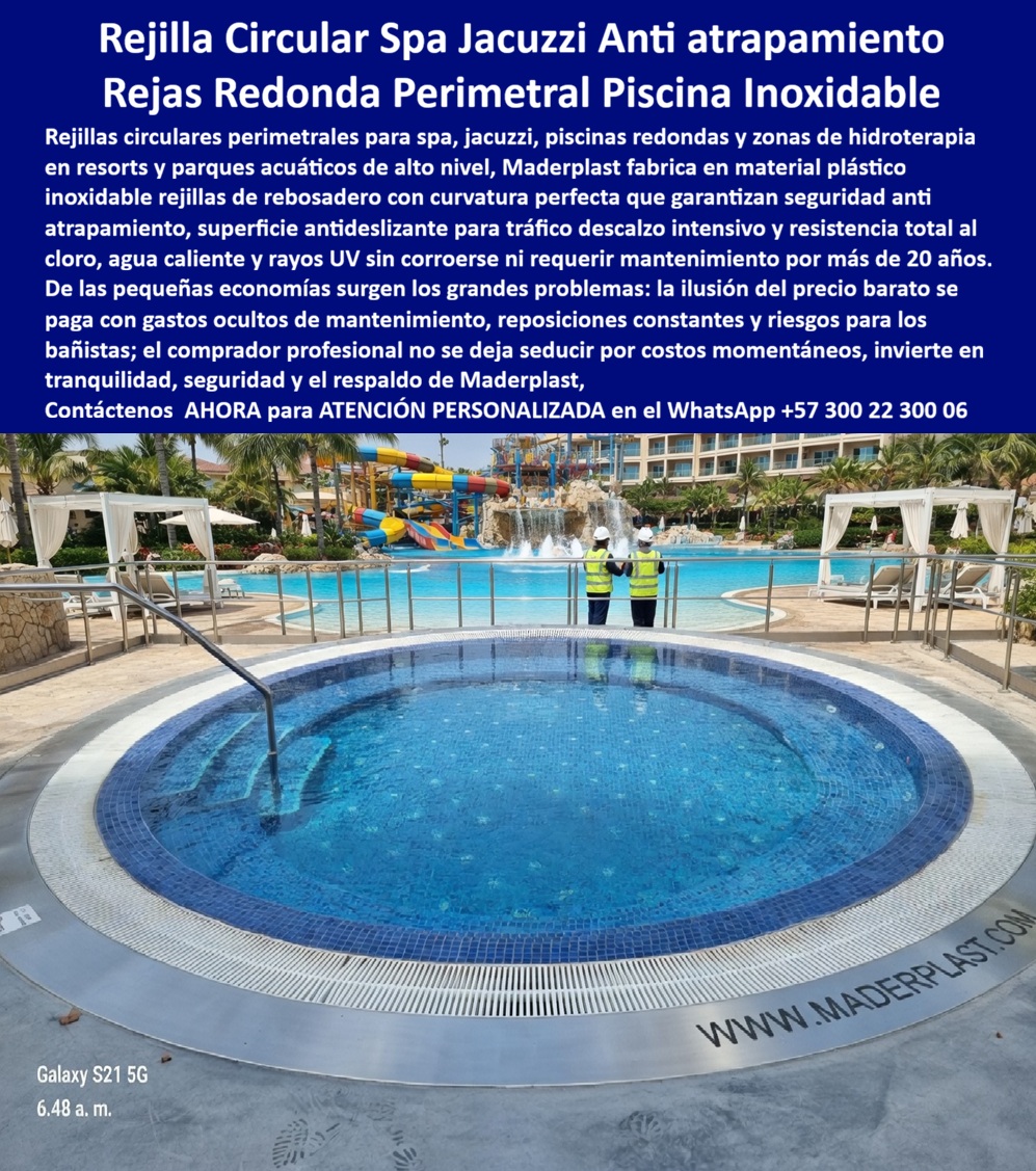 Rejas Circulares Piscina Spa Seguridad Antiatrapamiento Maderplast - Rejas Circulares Piscina Spa Seguridad Antiatrapamiento Maderplast — Ingeniería de Precisión para Perímetros Curvos de Alto Nivel Las Rejas Circulares Piscina Spa Seguridad Antiatrapamiento Maderplast se consolidan como la solución técnica de vanguardia para perímetros curvos en entornos de hidroterapia de alto nivel. En la documentación visual imagen 661241.jpg se exhibe una rejilla de rebosadero con curvatura perfecta, diseñada específicamente para adaptarse a la geometría circular de jacuzzis y spas en resorts de lujo. La realidad técnica es absoluta: en la gestión de infraestructuras acuáticas, lo barato sale carísimo, pues la ilusión del precio bajo se paga con gastos ocultos de mantenimiento, reposiciones constantes y riesgos inaceptables para los bañistas. Al comprador profesional no se le recordará por el supuesto ahorro inicial, sino por los éxitos o fracasos de su gestión operativa, entendiendo que una compra bien fundamentada en ingeniería polimérica no necesita explicaciones y solo recibe felicitaciones, mientras que una adquisición mal ejecutada por la vanidad del precio bajo no encuentra justificación valedera ante la oxidación galvánica. Inmunidad Técnica y Estabilidad Térmica Fabricadas en material plástico de ingeniería inoxidable, estas piezas garantizan una superficie antideslizante certificada para tráfico descalzo intensivo, resistiendo sin degradación alguna el contacto permanente con cloro concentrado, agua caliente y radiación UV. Mientras que las rejillas de PVC convencionales se cristalizan y el acero inoxidable termina manchando los revestimientos por corrosión, los sistemas de Maderplast superan al metal al erradicar las manchas de óxido, ofreciendo una vida útil superior a 20 años en condiciones de humedad extrema y vapores constantes de baños turcos. La estructura técnica de Maderplast elimina definitivamente el riesgo de atrapamiento mecánico de extremidades o cabello, manteniendo una estética impecable y estabilidad dimensional sin requerir mantenimiento correctivo ni paradas por reparaciones. Seguridad Antiatrapamiento y Eficiencia Hidráulica Los drenajes curvos de Maderplast están diseñados bajo estrictos estándares de ingeniería para evacuar caudales masivos sin generar riesgos de succión peligrosa para los usuarios. La superficie integra una textura técnica de alta fricción que cumple con normativas internacionales de seguridad acuática, proporcionando una captación fluida y segura en zonas de spa y piscinas redondas. Al comprar rejilla de rebosadero flexible para spa, el proyectista asegura un componente arquitectónico que reduce la huella de carbono al eliminar reemplazos frecuentes, logrando el costo total de propiedad (TCO) más bajo del mercado hotelero. Maderplast no solo suministra un producto, sino una infraestructura técnica que protege el prestigio de la marca y garantiza la operatividad ininterrumpida de las zonas húmedas. CASO DE ÉXITO VERIFICABLE Así lo confirman en testimonio de caso real Así lo confirman en testimonio de caso real DIRECTOR DE MANTENIMIENTO, RESORT HIDROLUX — 2026 "El resort enfrentaba un problema crítico de seguridad y estética: las rejillas metálicas de nuestros jacuzzis circulares se oxidaban y generaban bordes filosos en pocos meses, poniendo en riesgo la integridad de los huéspedes vip. Las 'pequeñas economías' en materiales convencionales resultan carísimas debido a los constantes cierres de zonas húmedas para reparaciones de emergencia. Implementamos las rejas circulares piscina spa seguridad antiatrapamiento maderplast, instalando un sistema con curvatura perfecta que se integra impecablemente al diseño arquitectónico. Esta ingeniería polimérica eliminó por completo la corrosión galvánica y garantizó una superficie segura e higiénica bajo el agua caliente y el cloro concentrado. el resultado es una operatividad ininterrumpida y la tranquilidad total de nuestros bañistas." Esta solución técnica de ingeniería representa la zapatilla de la Cenicienta para su infraestructura hídrica, logrando el milagro de la durabilidad absoluta donde otros materiales colapsan; el santo que hace posible el milagro es nuestro equipo de soporte técnico especializado. Suministramos el pliego técnico de rejillas de rebosadero inoxidables y certificaciones de seguridad para blindar sus procesos de licitación y asegurar una inversión técnica de larga vida útil. Verificamos el rendimiento técnico en condiciones reales en: https://www.youtube.com/@maderplasSA. Contacte directamente al Departamento de Ingeniería para recibir asesoría personalizada y asegurar la viabilidad de su proyecto. Eng. Technical Support: (+57) 300 22 300 06. Rejilla spa trafico alto no oxida larga vida util, Rejillas Rejilla perimetral jacuzzi curva antideslizante alta seguridad exterior, Rejas Curvas Baño Turco Inoxidables Rejas Circulares Piscina Spa Seguridad Antiatrapamiento Maderplast Rejilla spa trafico alto no oxida larga vida util Rejillas Rejilla perimetral jacuzzi curva antideslizante alta seguridad exterior Rejas Curvas Baño Turco Inoxidables Rejas Circulares Piscina Spa Seguridad Antiatrapamiento Maderplast — Ingeniería de Precisión para Perímetros Curvos de Alto Nivel Las Rejas Circulares Piscina Spa Seguridad Antiatrapamiento Maderplast se consolidan como la solución técnica de vanguardia para perímetros curvos en entornos de hidroterapia de alto nivel. En la documentación visual imagen 661241.jpg se exhibe una rejilla de rebosadero con curvatura perfecta, diseñada específicamente para adaptarse a la geometría circular de jacuzzis y spas en resorts de lujo. La realidad técnica es absoluta: en la gestión de infraestructuras acuáticas, lo barato sale carísimo, pues la ilusión del precio bajo se paga con gastos ocultos de mantenimiento, reposiciones constantes y riesgos inaceptables para los bañistas. Al comprador profesional no se le recordará por el supuesto ahorro inicial, sino por los éxitos o fracasos de su gestión operativa, entendiendo que una compra bien fundamentada en ingeniería polimérica no necesita explicaciones y solo recibe felicitaciones, mientras que una adquisición mal ejecutada por la vanidad del precio bajo no encuentra justificación valedera ante la oxidación galvánica. Inmunidad Técnica y Estabilidad Térmica Fabricadas en material plástico de ingeniería inoxidable, estas piezas garantizan una superficie antideslizante certificada para tráfico descalzo intensivo, resistiendo sin degradación alguna el contacto permanente con cloro concentrado, agua caliente y radiación UV. Mientras que las rejillas de PVC convencionales se cristalizan y el acero inoxidable termina manchando los revestimientos por corrosión, los sistemas de Maderplast superan al metal al erradicar las manchas de óxido, ofreciendo una vida útil superior a 20 años en condiciones de humedad extrema y vapores constantes de baños turcos. La estructura técnica de Maderplast elimina definitivamente el riesgo de atrapamiento mecánico de extremidades o cabello, manteniendo una estética impecable y estabilidad dimensional sin requerir mantenimiento correctivo ni paradas por reparaciones. Seguridad Antiatrapamiento y Eficiencia Hidráulica Los drenajes curvos de Maderplast están diseñados bajo estrictos estándares de ingeniería para evacuar caudales masivos sin generar riesgos de succión peligrosa para los usuarios. La superficie integra una textura técnica de alta fricción que cumple con normativas internacionales de seguridad acuática, proporcionando una captación fluida y segura en zonas de spa y piscinas redondas. Al comprar rejilla de rebosadero flexible para spa, el proyectista asegura un componente arquitectónico que reduce la huella de carbono al eliminar reemplazos frecuentes, logrando el costo total de propiedad (TCO) más bajo del mercado hotelero. Maderplast no solo suministra un producto, sino una infraestructura técnica que protege el prestigio de la marca y garantiza la operatividad ininterrumpida de las zonas húmedas. CASO DE ÉXITO VERIFICABLE Así lo confirman en testimonio de caso real Así lo confirman en testimonio de caso real DIRECTOR DE MANTENIMIENTO, RESORT HIDROLUX — 2026 "El resort enfrentaba un problema crítico de seguridad y estética: las rejillas metálicas de nuestros jacuzzis circulares se oxidaban y generaban bordes filosos en pocos meses, poniendo en riesgo la integridad de los huéspedes vip. Las 'pequeñas economías' en materiales convencionales resultan carísimas debido a los constantes cierres de zonas húmedas para reparaciones de emergencia. Implementamos las rejas circulares piscina spa seguridad antiatrapamiento maderplast, instalando un sistema con curvatura perfecta que se integra impecablemente al diseño arquitectónico. Esta ingeniería polimérica eliminó por completo la corrosión galvánica y garantizó una superficie segura e higiénica bajo el agua caliente y el cloro concentrado. el resultado es una operatividad ininterrumpida y la tranquilidad total de nuestros bañistas." Esta solución técnica de ingeniería representa la zapatilla de la Cenicienta para su infraestructura hídrica, logrando el milagro de la durabilidad absoluta donde otros materiales colapsan; el santo que hace posible el milagro es nuestro equipo de soporte técnico especializado. Suministramos el pliego técnico de rejillas de rebosadero inoxidables y certificaciones de seguridad para blindar sus procesos de licitación y asegurar una inversión técnica de larga vida útil. Verificamos el rendimiento técnico en condiciones reales en: https://www.youtube.com/@maderplasSA. Contacte directamente al Departamento de Ingeniería para recibir asesoría personalizada y asegurar la viabilidad de su proyecto. Eng. Technical Support: (+57) 300 22 300 06.