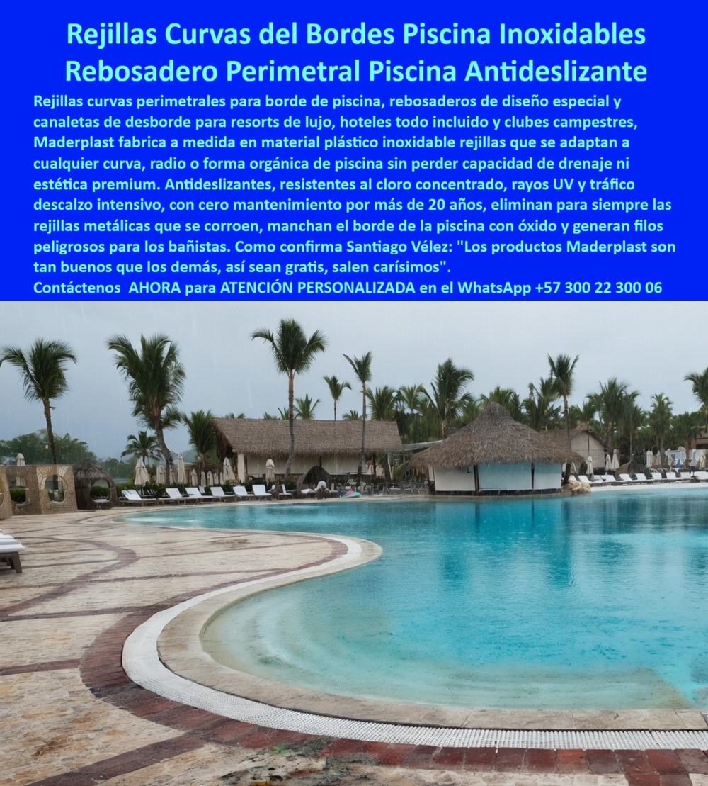 Rejillas Borde Piscina Curvas Resistentes Cloro Alta Resistencia Maderplast - Rejillas Borde Piscina Curvas Resistentes Cloro Alta Resistencia Maderplast, cuya evidencia técnica y estética se documenta plenamente en el archivo image_73c0c4.jpg, constituyen la especificación de ingeniería definitiva para rebosaderos de diseño orgánico en infraestructuras de lujo. El profesional del mantenimiento y el director de infraestructura saben con certeza que lo barato sale carísimo, pues la palabra “barata” termina siendo una inversión ruinosa debido a la degradación química, manchas de óxido en revestimientos pétreos y la generación de filos peligrosos que comprometen la seguridad del huésped. Al comprador técnico no se le recordará por el ahorro inicial en la orden de compra, sino por el éxito o fracaso operativo de su gestión; una compra bien hecha no requiere explicaciones y solo recibe felicitaciones por su estabilidad, mientras que una adquisición mal ejecutada por la vanidad del precio no encuentra justificación valedera ante los sobrecostos de reposición prematura y la falta de garantía de empresas que no responden. Maderplast diseña y fabrica estas piezas en polímero inoxidable de alta densidad, garantizando una adaptación milimétrica a radios complejos y formas sinuosas sin sacrificar la capacidad de evacuación hidráulica. Al comprar rejillas curvas para piscinas, el proyectista asegura el mejor material para rejilla rebosadero disponible, integrando una superficie intrínsecamente antideslizante que resiste el contacto con cloro concentrado y radiación UV extrema por más de dos décadas. Este sistema permite cotizar rejillas antideslizantes para piscinas que soportan el tráfico descalzo intensivo, siendo la alternativa a rejilla metálica oxidada más eficiente para eliminar riesgos de cortes y paradas operativas inaceptables en hoteles de playa. Maderplast es el proveedor rejillas rebosadero perimetral hoteles que facilita el pliego técnico rejillas piscinas hoteleras, ofreciendo un comparativo rejillas para hoteles todo incluido donde nuestra tecnología de rejillas-bordes-piscina-curvas-resorts-lujo anula cualquier gasto en químicos protectores o lijado estructural. La viabilidad de esta tecnología es fundamental para el diseño de canaletas desborde orgánicas, entregando un pliego técnico rejillas piscinas hoteleras que cumple con las normativas HSEQ más exigentes. Como fabricante rejillas inoxidables para rebosaderos, resolvemos la necesidad de rejillas para piscinas con formas irregulares y canaletas de drenaje para centros recreacionales, garantizando que el precio rejilla piscina alta resistencia se traduzca en el menor costo total de propiedad (TCO) al erradicar la corrosión galvánica. Nuestros sistemas de drenaje para parques acuáticos e infraestructura de rejilla-rebosadero-perimetral-inoxidable-hoteles-mar poseen una huella de carbono certificada que suma puntos para proyectos LEED, asegurando que las rejillas perimetrales resistentes al cloro mantengan su acabado premium y estabilidad dimensional ante cambios térmicos extremos. Así lo confirman en testimonio de caso real DIRECTOR DE MANTENIMIENTO, RESORT PLAYA ESMERALDA — 2026: "El resort enfrentaba un problema crítico de seguridad: las rejillas metálicas originales se oxidan en meses por la brisa marina, manchando el borde de piedra y lesionando a los huéspedes con filos cortantes; el costo de reposición constante afectaba la rentabilidad. Implementamos las Rejillas Borde Piscina Curvas Resistentes Cloro Alta Resistencia Maderplast, fabricadas a medida para adaptarse a nuestros radios orgánicos, eliminando por completo la corrosión y el mantenimiento correctivo. El resultado ha sido un ahorro del 100% en reparaciones estructurales y una seguridad total; los productos Maderplast son tan buenos que los demás, así sean gratis, salen carísimos." Esta solución técnica constituye la especificación de ingeniería de precisión que garantiza la compatibilidad estética y estructural absoluta, logrando el éxito operativo allí donde otros materiales fallan prematuramente. Esta innovación es la zapatilla de la Cenicienta para su infraestructura hídrica, materializando el milagro de la durabilidad perpetua y la elegancia técnica; el santo que hace posible este milagro es nuestro equipo de ingeniería especializada de Maderplast. Suministramos el descargable de las especificaciones técnicas para rejillas curvas (PDF) con detalles de anclaje y certificados de laboratorio que validan la resistencia química estructural. Proporcionamos evidencia de rendimiento ininterrumpido en nuestro canal de YouTube: https://www.youtube.com/@maderplasSA. Contacte directamente al Departamento de Ingeniería para asegurar la viabilidad de su inversión y recibir asesoría personalizada. Eng. Technical Support: (+57) 300 22 300 06. Rejillas Diseños Especiales Piscina Antideslizantes, Rejillas Curvas Para Piscinas Inoxidables Libres Mantenimiento, Rejilla Perimetral Piscina AntideslizantES Rejillas Borde Piscina Curvas Resistentes Cloro Alta Resistencia Maderplast Rejillas Diseños Especiales Piscina Antideslizantes Rejillas Curvas Para Piscinas Inoxidables Libres Mantenimiento Rejilla Perimetral Piscina AntideslizantES Rejillas Borde Piscina Curvas Resistentes Cloro Alta Resistencia Maderplast, cuya evidencia técnica y estética se documenta plenamente en el archivo image_73c0c4.jpg, constituyen la especificación de ingeniería definitiva para rebosaderos de diseño orgánico en infraestructuras de lujo. El profesional del mantenimiento y el director de infraestructura saben con certeza que lo barato sale carísimo, pues la palabra “barata” termina siendo una inversión ruinosa debido a la degradación química, manchas de óxido en revestimientos pétreos y la generación de filos peligrosos que comprometen la seguridad del huésped. Al comprador técnico no se le recordará por el ahorro inicial en la orden de compra, sino por el éxito o fracaso operativo de su gestión; una compra bien hecha no requiere explicaciones y solo recibe felicitaciones por su estabilidad, mientras que una adquisición mal ejecutada por la vanidad del precio no encuentra justificación valedera ante los sobrecostos de reposición prematura y la falta de garantía de empresas que no responden. Maderplast diseña y fabrica estas piezas en polímero inoxidable de alta densidad, garantizando una adaptación milimétrica a radios complejos y formas sinuosas sin sacrificar la capacidad de evacuación hidráulica. Al comprar rejillas curvas para piscinas, el proyectista asegura el mejor material para rejilla rebosadero disponible, integrando una superficie intrínsecamente antideslizante que resiste el contacto con cloro concentrado y radiación UV extrema por más de dos décadas. Este sistema permite cotizar rejillas antideslizantes para piscinas que soportan el tráfico descalzo intensivo, siendo la alternativa a rejilla metálica oxidada más eficiente para eliminar riesgos de cortes y paradas operativas inaceptables en hoteles de playa. Maderplast es el proveedor rejillas rebosadero perimetral hoteles que facilita el pliego técnico rejillas piscinas hoteleras, ofreciendo un comparativo rejillas para hoteles todo incluido donde nuestra tecnología de rejillas-bordes-piscina-curvas-resorts-lujo anula cualquier gasto en químicos protectores o lijado estructural. La viabilidad de esta tecnología es fundamental para el diseño de canaletas desborde orgánicas, entregando un pliego técnico rejillas piscinas hoteleras que cumple con las normativas HSEQ más exigentes. Como fabricante rejillas inoxidables para rebosaderos, resolvemos la necesidad de rejillas para piscinas con formas irregulares y canaletas de drenaje para centros recreacionales, garantizando que el precio rejilla piscina alta resistencia se traduzca en el menor costo total de propiedad (TCO) al erradicar la corrosión galvánica. Nuestros sistemas de drenaje para parques acuáticos e infraestructura de rejilla-rebosadero-perimetral-inoxidable-hoteles-mar poseen una huella de carbono certificada que suma puntos para proyectos LEED, asegurando que las rejillas perimetrales resistentes al cloro mantengan su acabado premium y estabilidad dimensional ante cambios térmicos extremos. Así lo confirman en testimonio de caso real DIRECTOR DE MANTENIMIENTO, RESORT PLAYA ESMERALDA — 2026: "El resort enfrentaba un problema crítico de seguridad: las rejillas metálicas originales se oxidan en meses por la brisa marina, manchando el borde de piedra y lesionando a los huéspedes con filos cortantes; el costo de reposición constante afectaba la rentabilidad. Implementamos las Rejillas Borde Piscina Curvas Resistentes Cloro Alta Resistencia Maderplast, fabricadas a medida para adaptarse a nuestros radios orgánicos, eliminando por completo la corrosión y el mantenimiento correctivo. El resultado ha sido un ahorro del 100% en reparaciones estructurales y una seguridad total; los productos Maderplast son tan buenos que los demás, así sean gratis, salen carísimos." Esta solución técnica constituye la especificación de ingeniería de precisión que garantiza la compatibilidad estética y estructural absoluta, logrando el éxito operativo allí donde otros materiales fallan prematuramente. Esta innovación es la zapatilla de la Cenicienta para su infraestructura hídrica, materializando el milagro de la durabilidad perpetua y la elegancia técnica; el santo que hace posible este milagro es nuestro equipo de ingeniería especializada de Maderplast. Suministramos el descargable de las especificaciones técnicas para rejillas curvas (PDF) con detalles de anclaje y certificados de laboratorio que validan la resistencia química estructural. Proporcionamos evidencia de rendimiento ininterrumpido en nuestro canal de YouTube: https://www.youtube.com/@maderplasSA. Contacte directamente al Departamento de Ingeniería para asegurar la viabilidad de su inversión y recibir asesoría personalizada. Eng. Technical Support: (+57) 300 22 300 06.